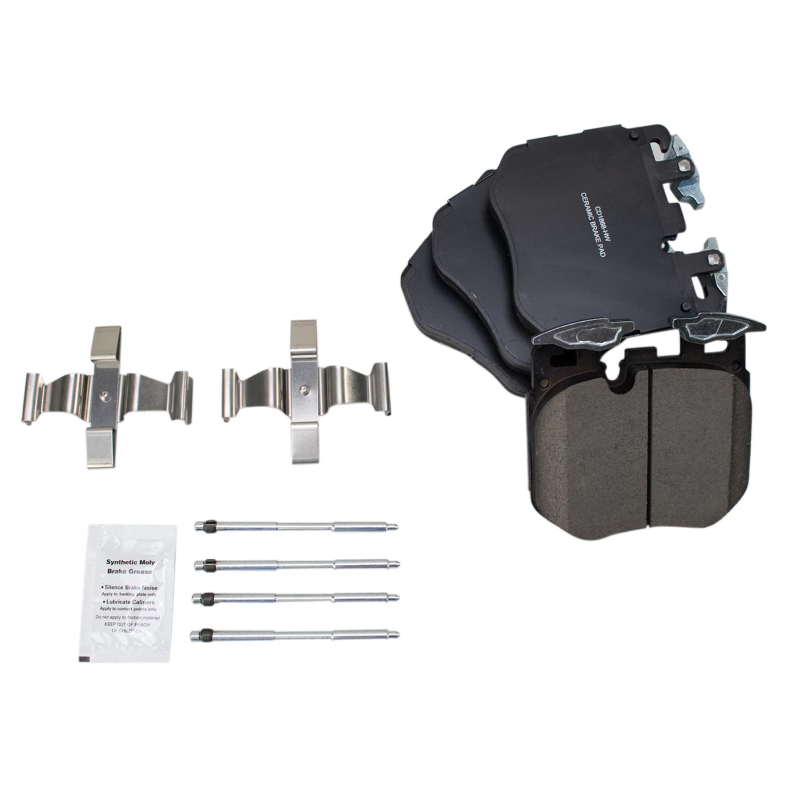 TRQ Front Brake Pads Ceramic Compatible with 2018-2020 BMW 530e 530e xDrive 2017-2019 530i 540i 540i xDrive 2019-2021 X5 2020-20