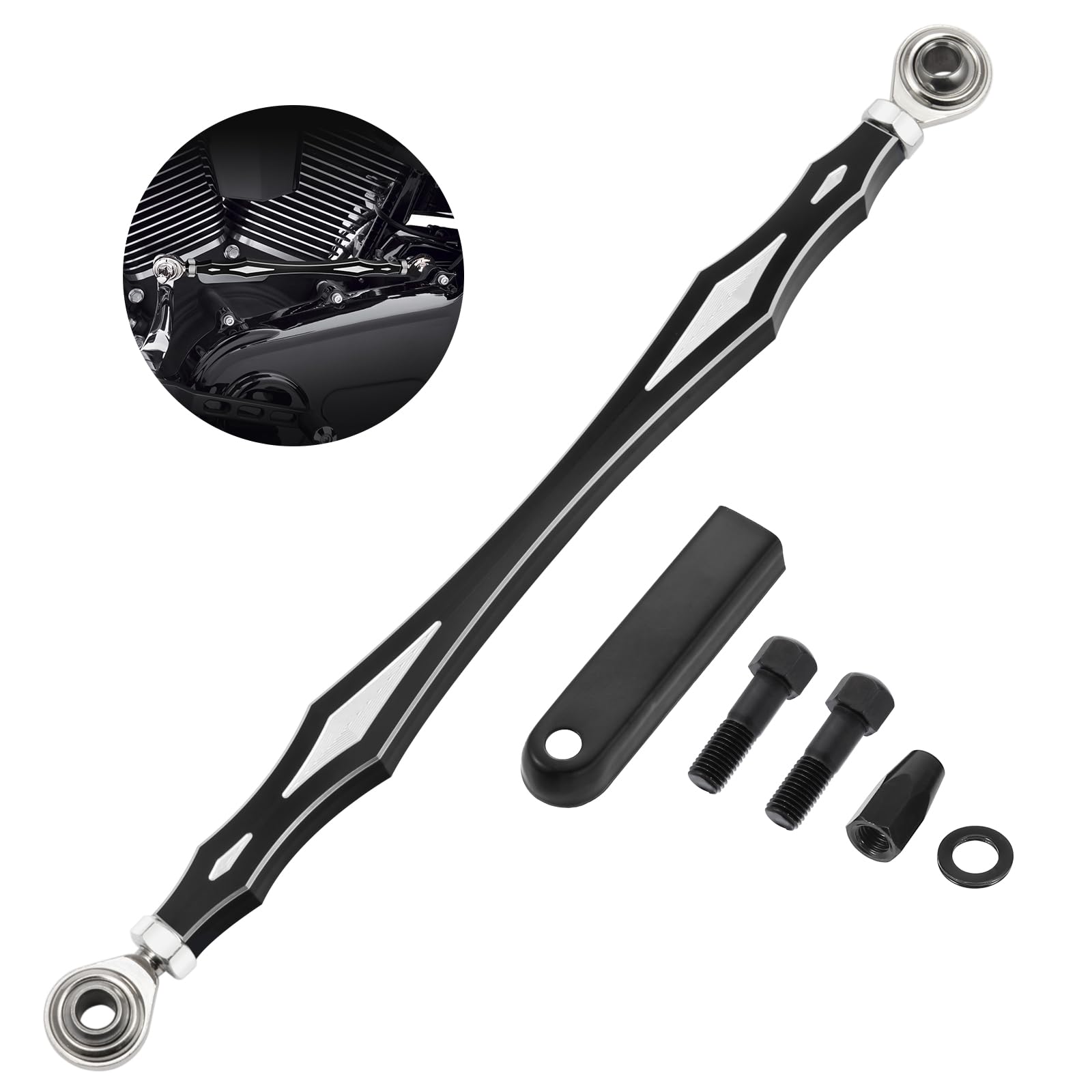 Amazicha Black Shift Linkage Gear Shifter Linkage Compatible For Harley Touring Electra Street Glide 1980-Later