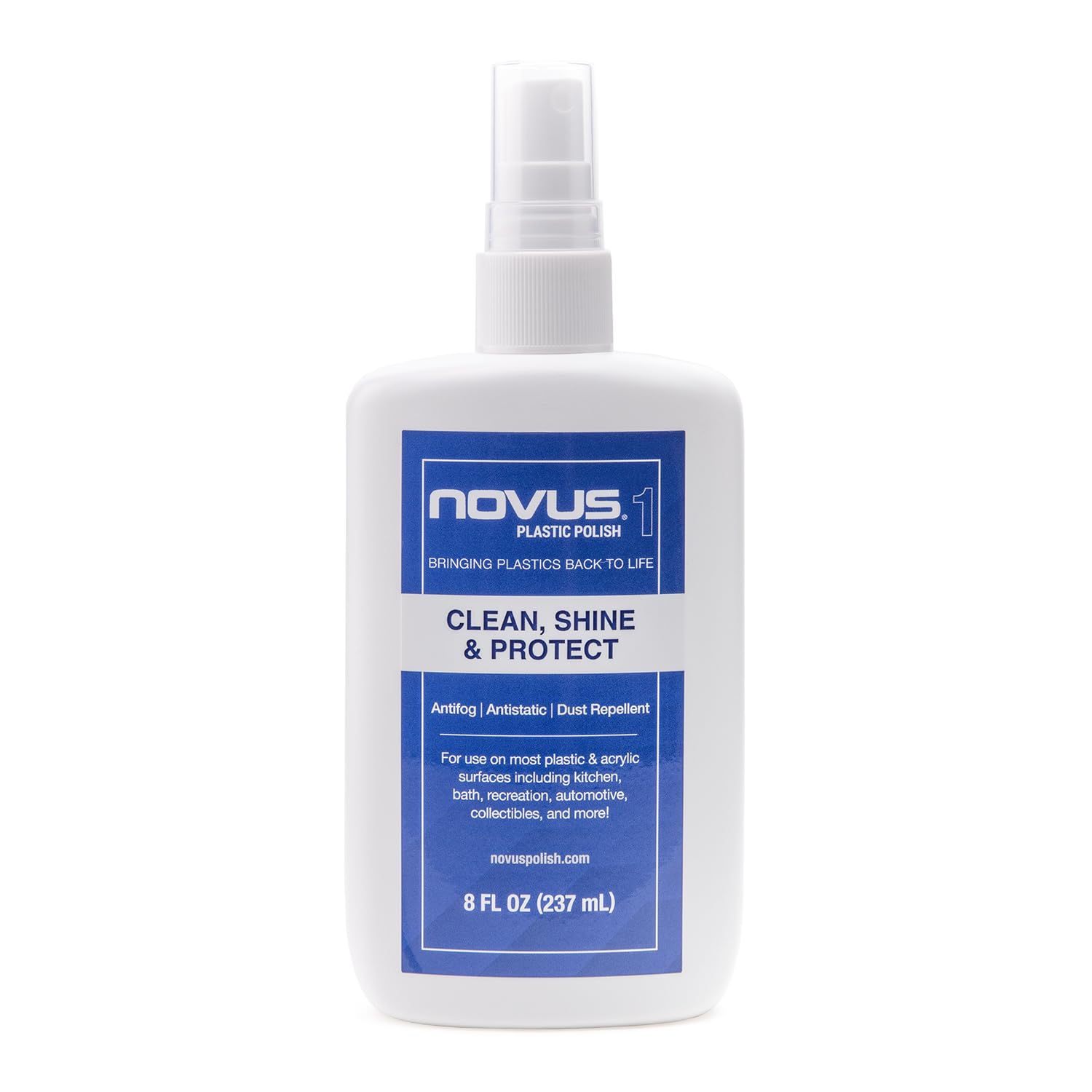 Novus 7020 | Plastic Clean & Shine #1 | 8 Ounce Bottle