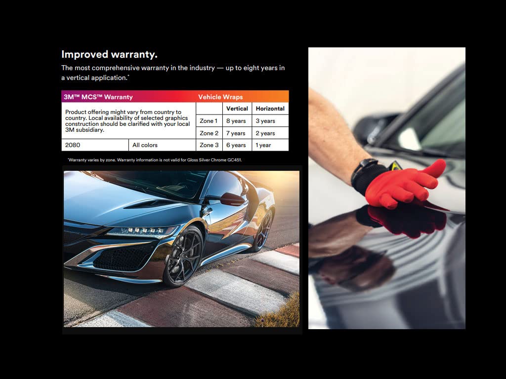 3M 2080 Dm12 Vinyl Car Wrap Film Sheet Roll With Air Release Technology - 5Ft X 1Ft With Application Card, Dead Matte Black