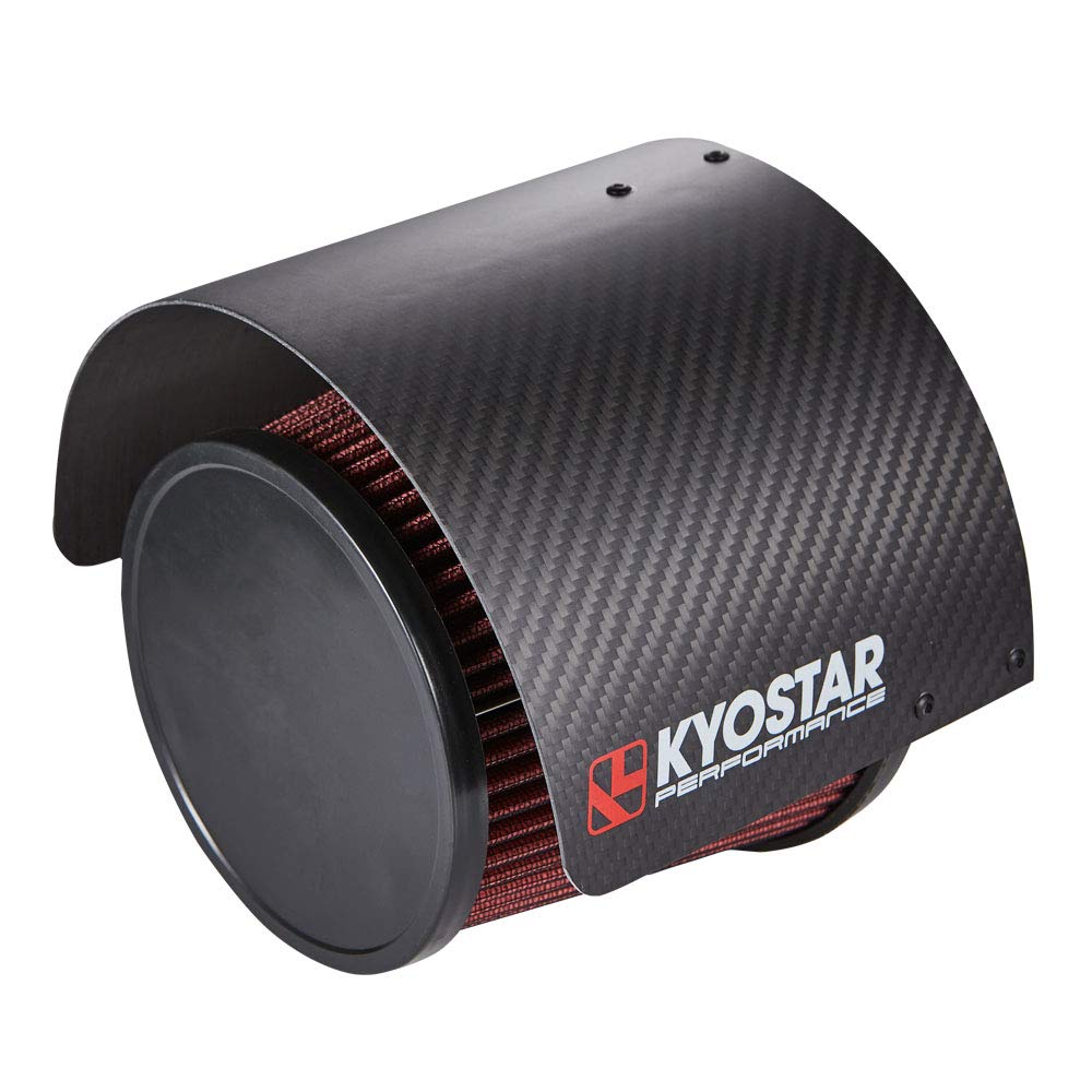 Kyostar 100% Real Carbon Fiber Air Filter Heat Shield Cover Universal Air Intake Filter Cover For 2.5-3.5'' Cone Filter