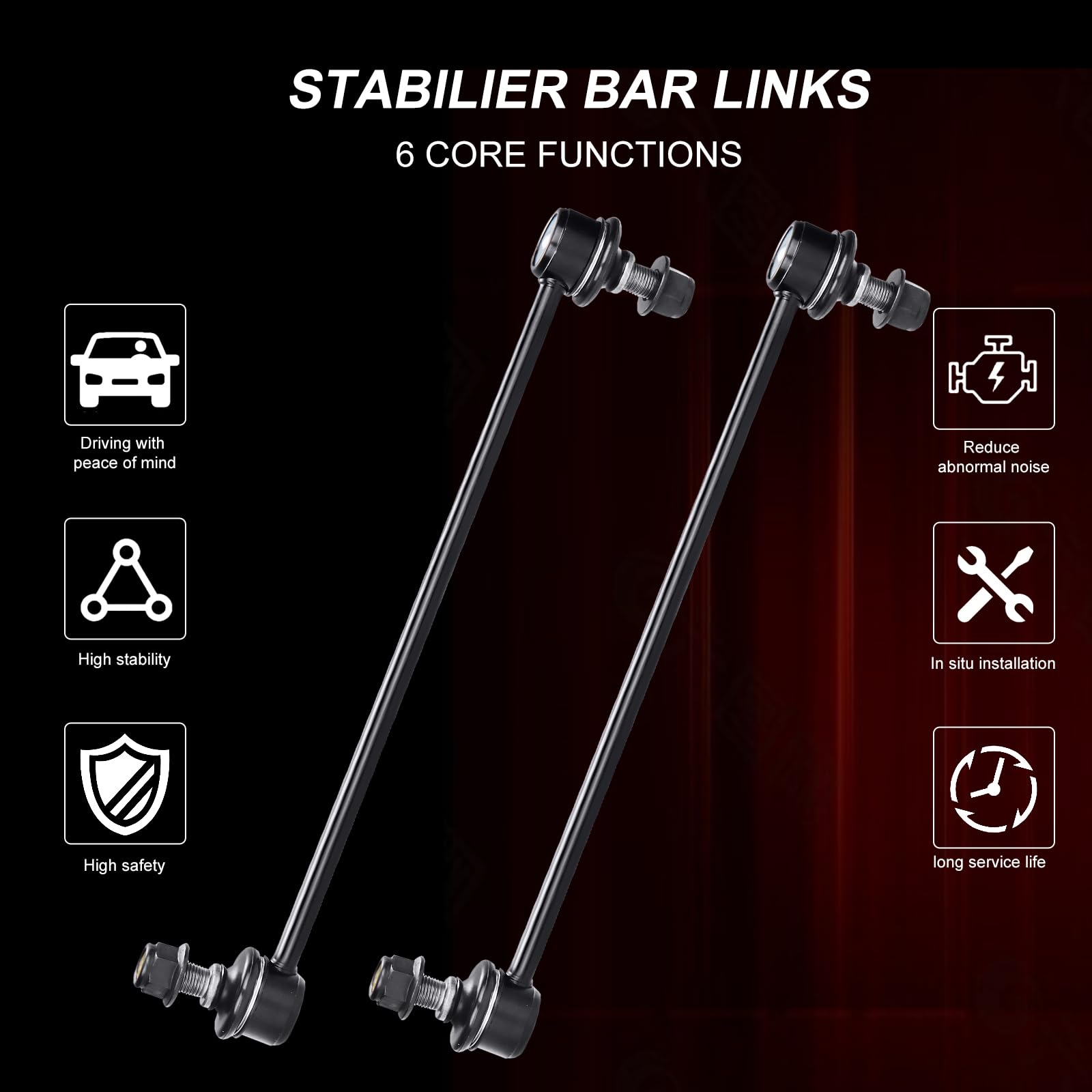 K750297 Sway Bar Links - Front Stabilizer Sway Bar Link Suspension Kit Compatible With Acura Rdx 2007-2012 Honda Cr-V 2007-2016