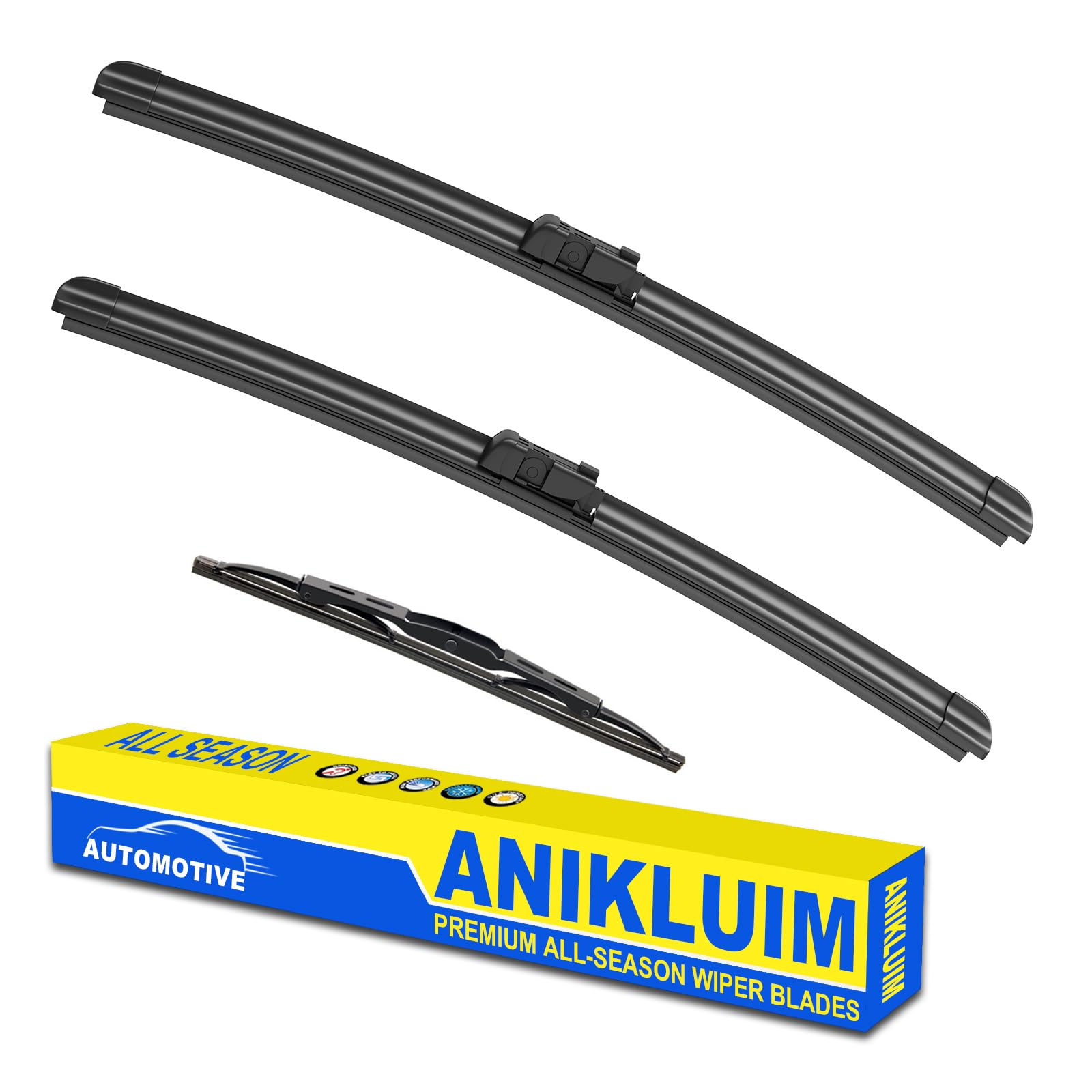 Anikluim 24''+17'' Wiper Blades With 13'' Rear Wiper Blade Set Replacement For 2010-2017 Terrain Equinox Windshield Wipers Origi