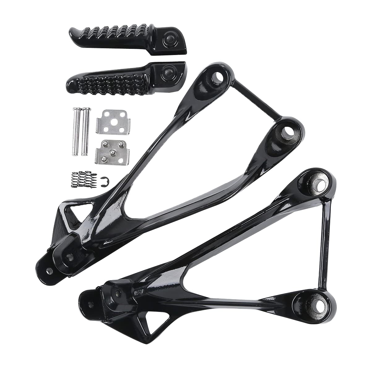 Kawasaki Rear Passenger Foot Pegs Bracket Compatible With Kawasaki Ninja Zx6R 2005-2008, Zx636 2005-2006 (Black)
