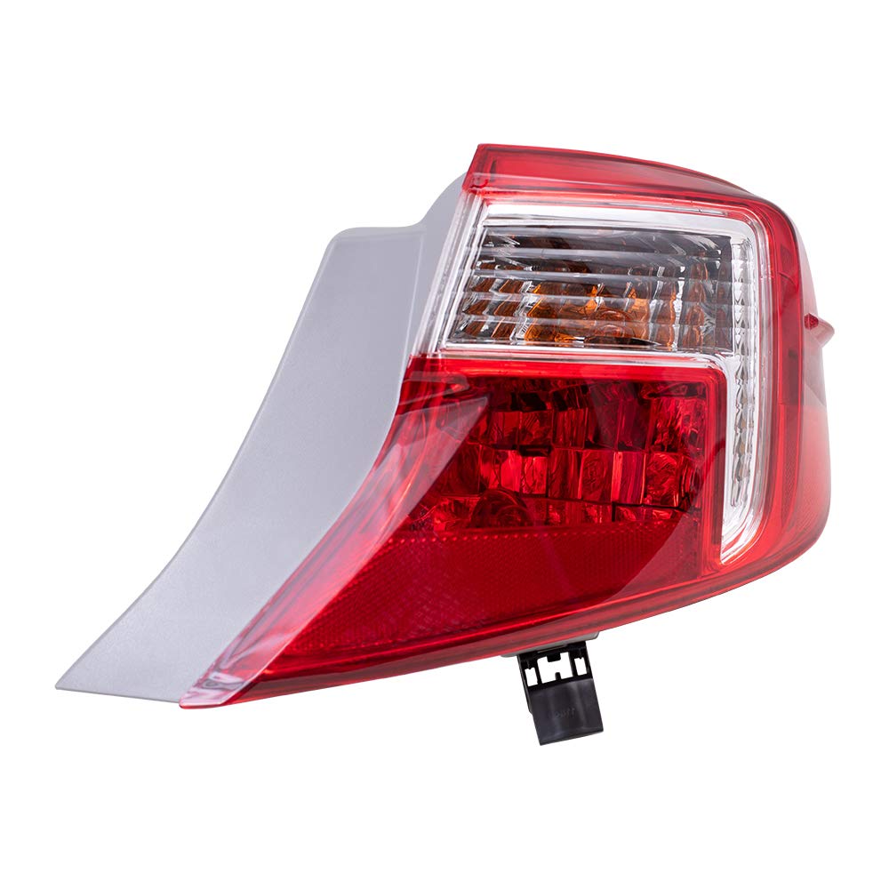 Brock Replacement Passengers Taillight Quarter Panel Mounted Tail Lamp Compatible With 12-14 Camry 81565-06470
