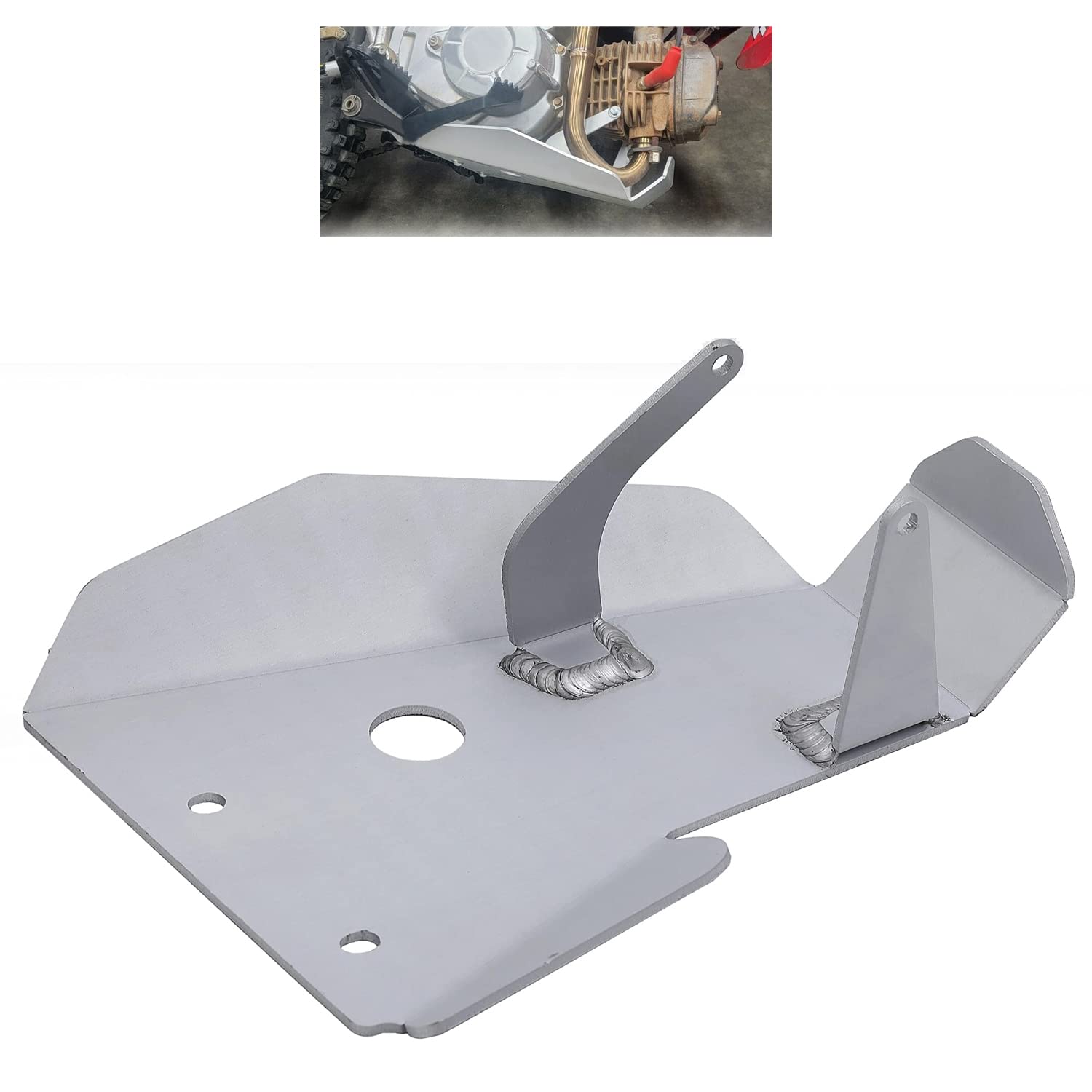 ECOTRIC Aluminum Skid Plate Compatible With All 2013-2021 Honda CRF110F Models