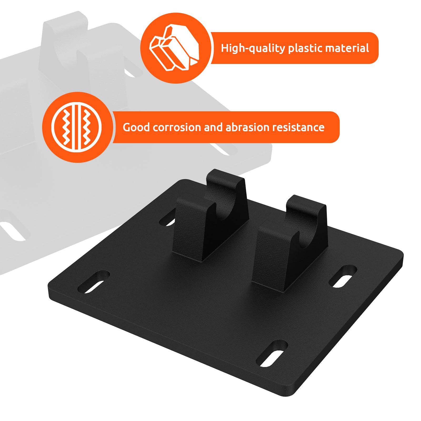 Motoparty Windshield Base Bracket for Polaris General 4 1000, Black Plastic, OEM Replacement 5452826