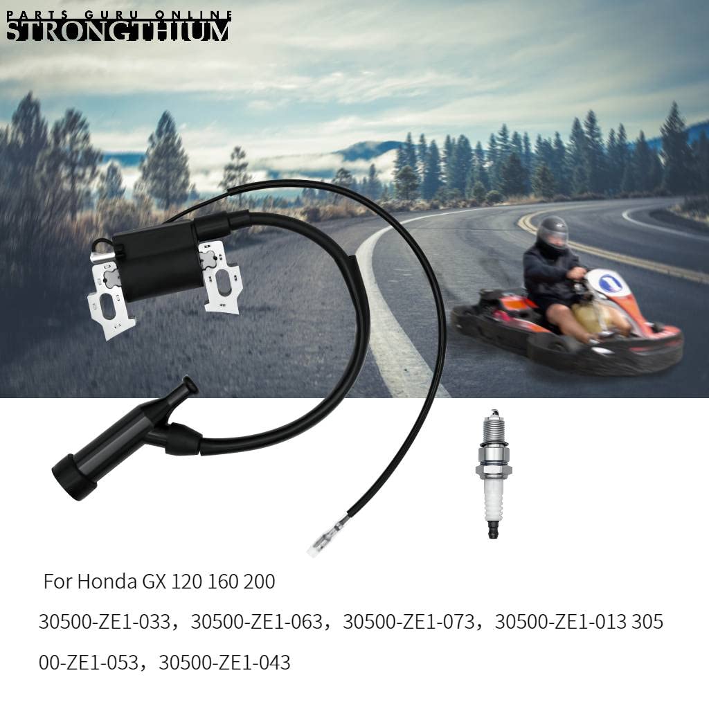 Strongthium 212Cc Gx160 Ignition Coil Assemlby For Honda Gx200 Gx120 Gx140 Predator 212 224Cc Coleman 196Cc 5.5 6.5 Hp
