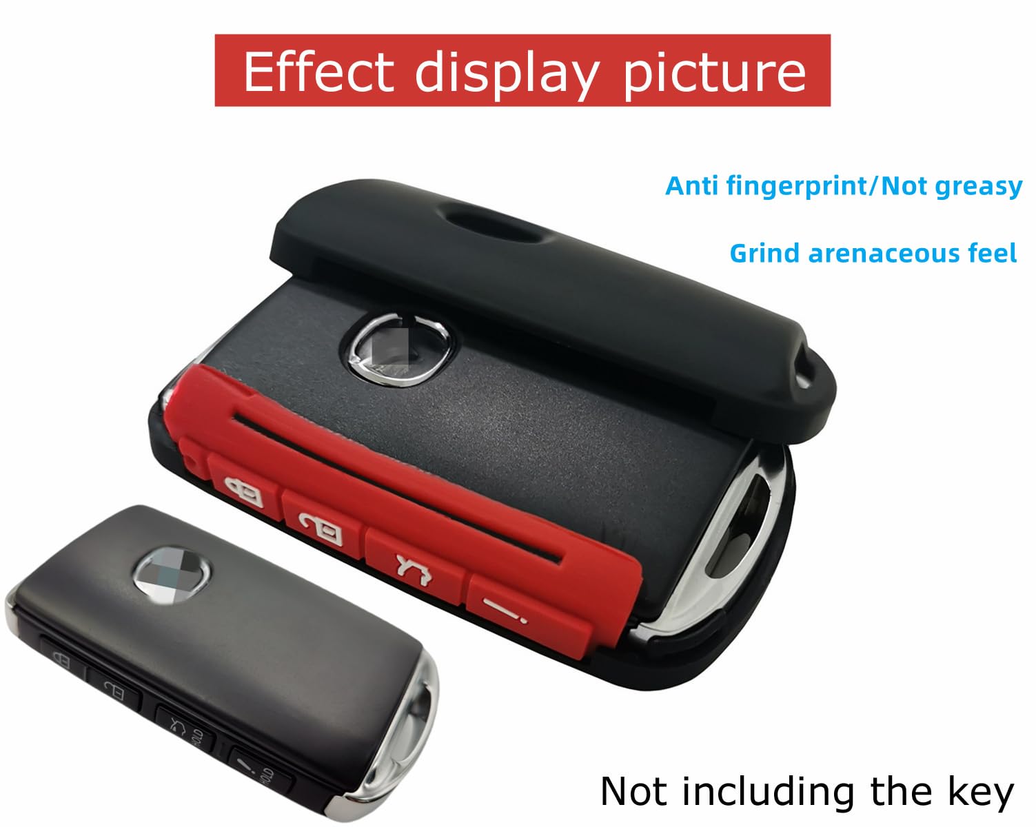 REPROTECTING Silicone Rubber ABS Plastic Leather Key Fob Cover Compatible with 2019-2025 Mazda 3 6 CX-30 CX-5 CX-9 CX-50 WAZSKE1