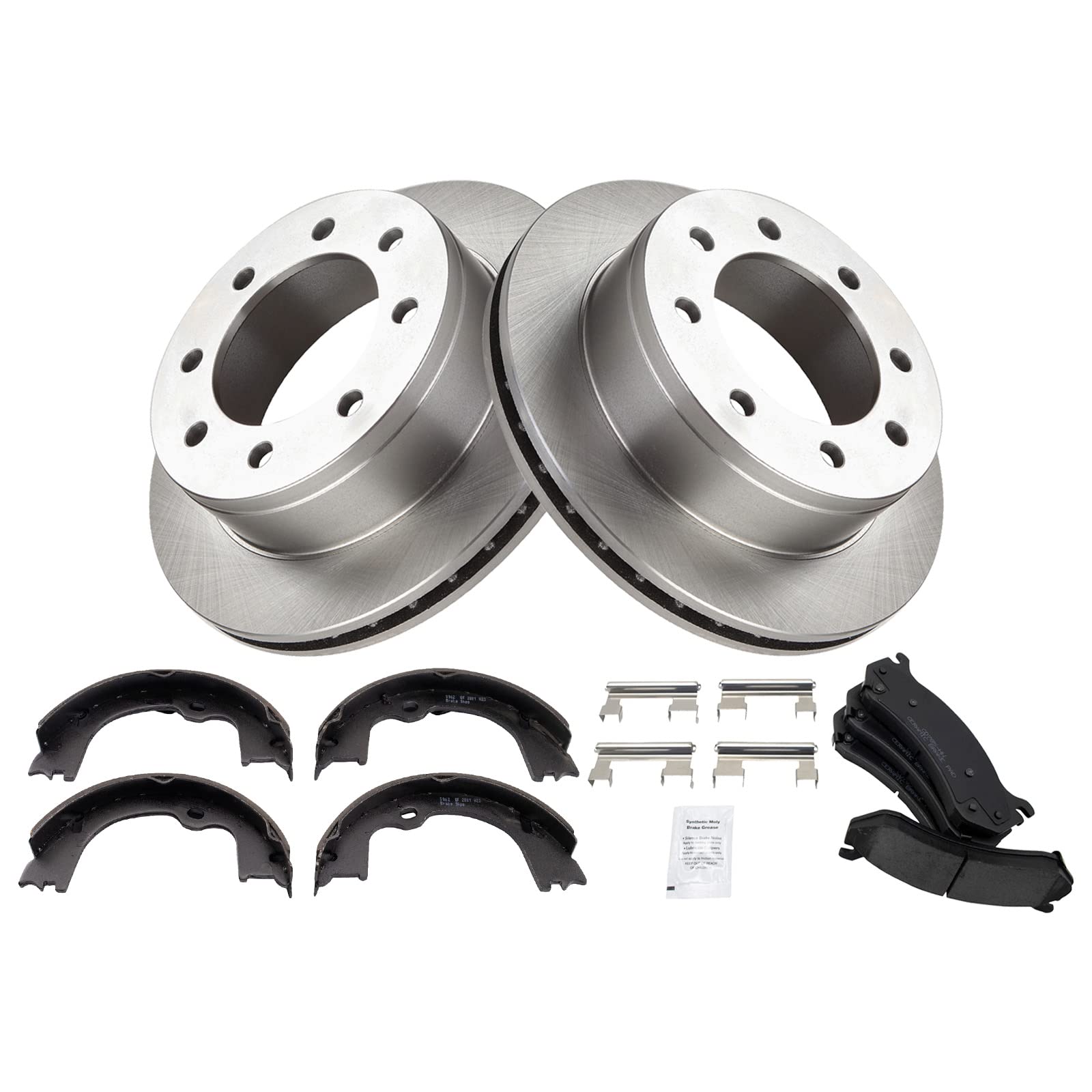 Trq Rear Brake Pad & Rotor Kit Compatible With 2010-2013 Chevrolet 2010-2013 Gmc