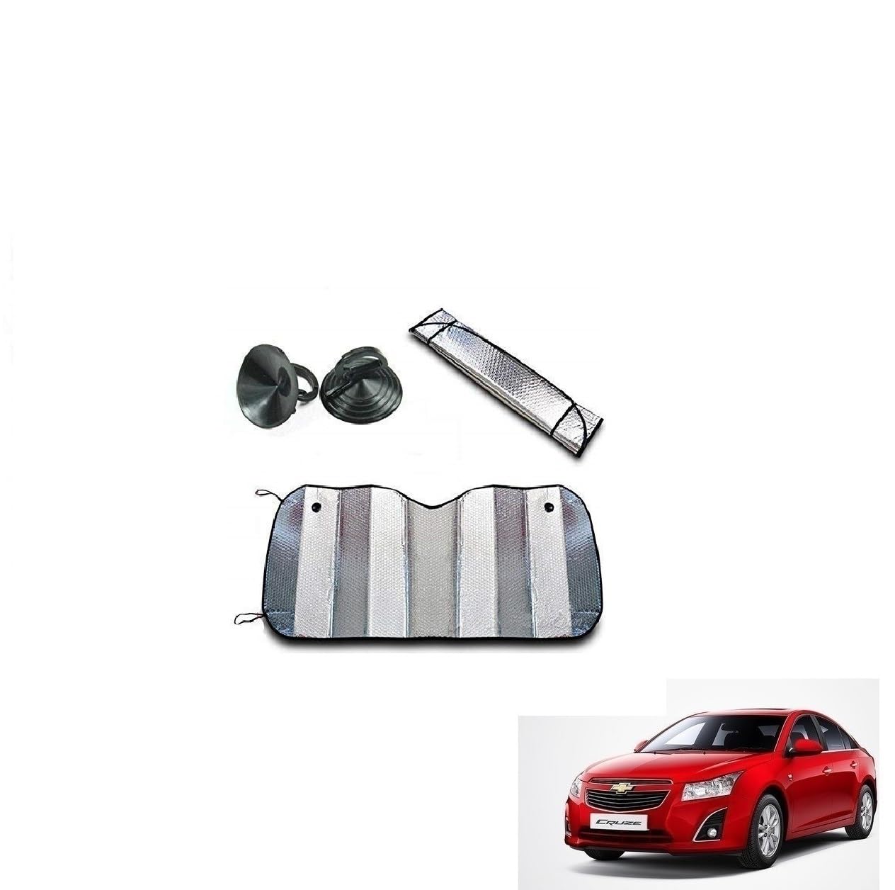 Kozdiko Car UV Protection Silver Foil Sunshade Film Windshield Visor Front Windshield Sunshade for Chevrolet Cruze