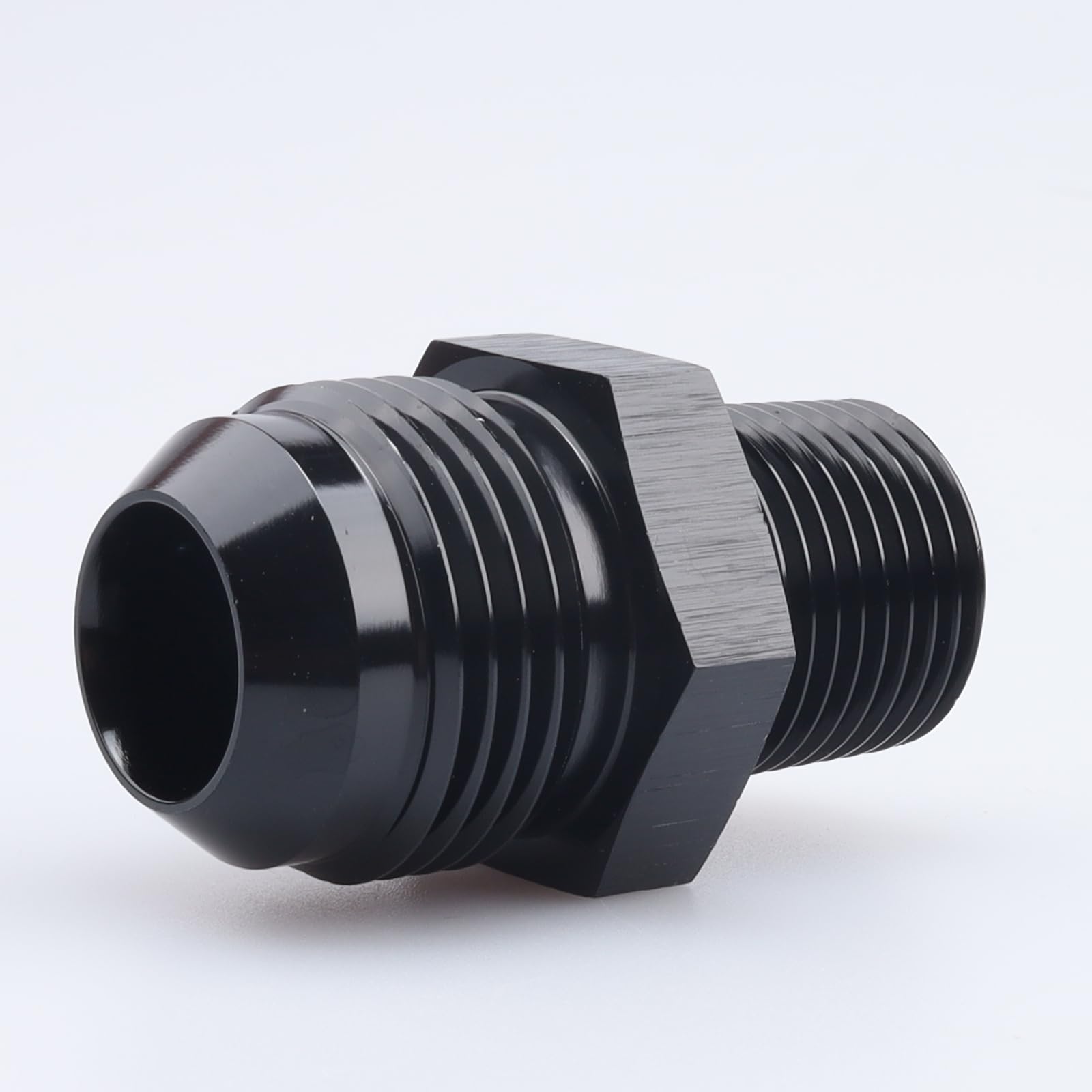 Ac Performance Male 1/2'' Npt To -12 An Flare Adapter Straight Aluminum Black