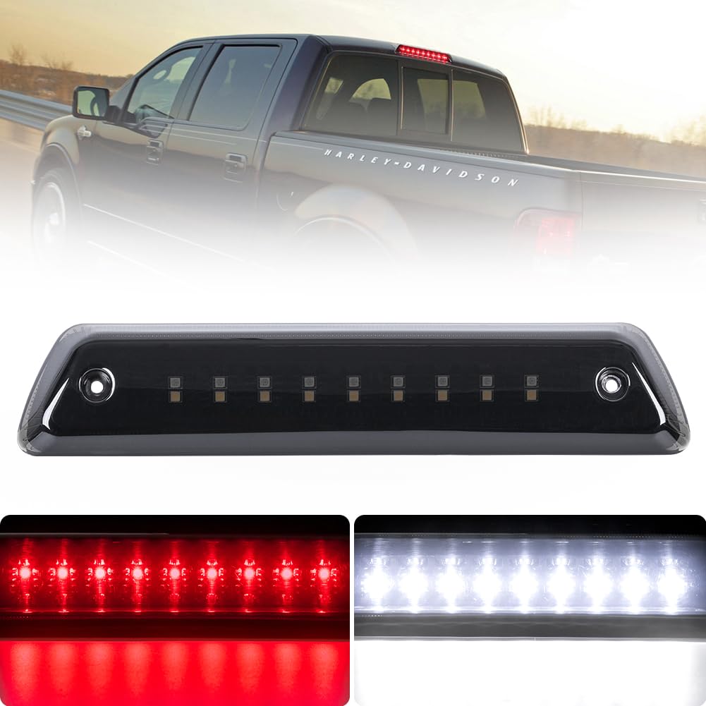 Fieryred Third Brake Light/Reverse Light Smoked Compatible With 2009-2014 Ford F150 Light,Rear Cab Light,3Rd Lights Power Saving