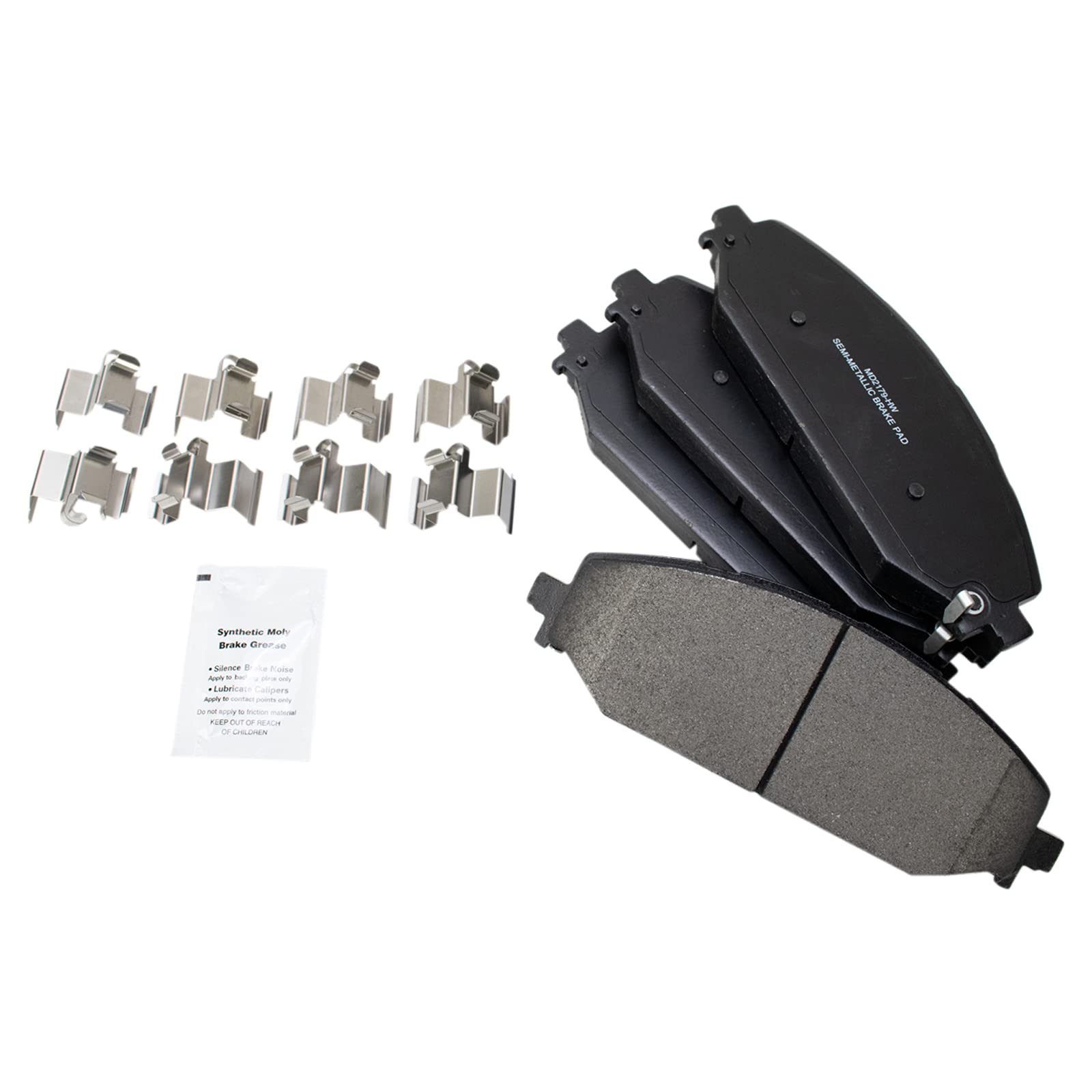 Trq Front Brake Pad & Rotor Kit Brake Pads Brake Rotor Semi-Metallic Compatible With 2019-2021 Ram 1500