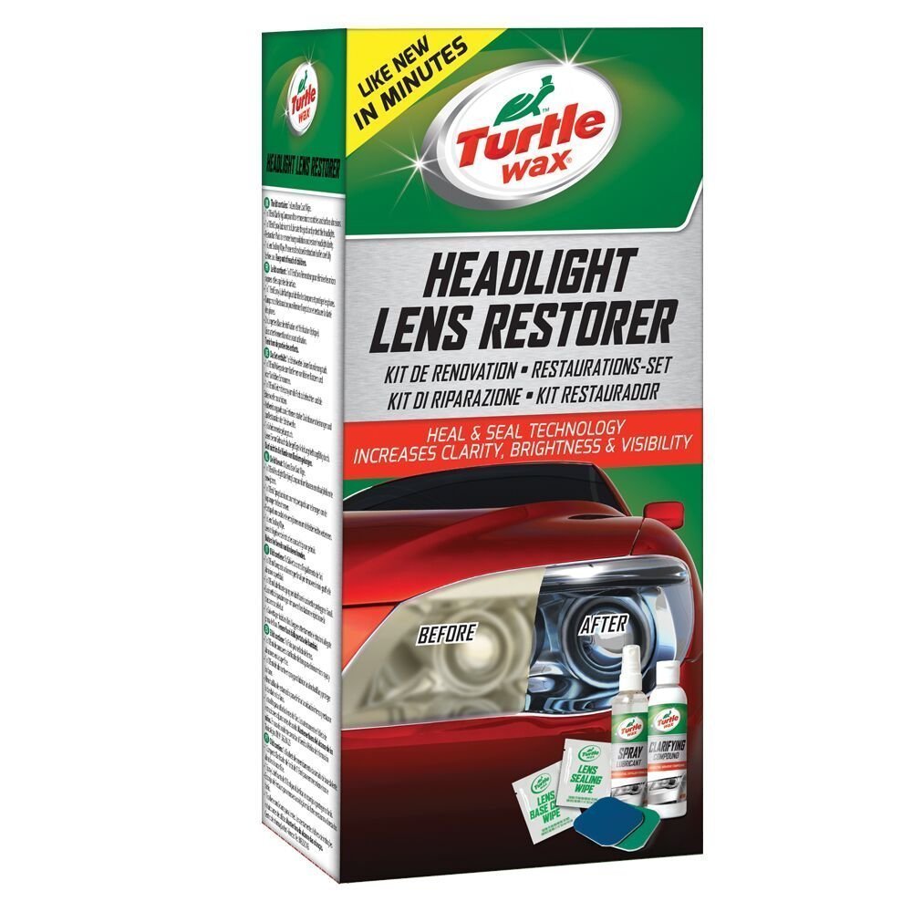 Turtle Wax 51768 Headlight Restorer Kit Headlamp Cleaning Restores Brightness Kit