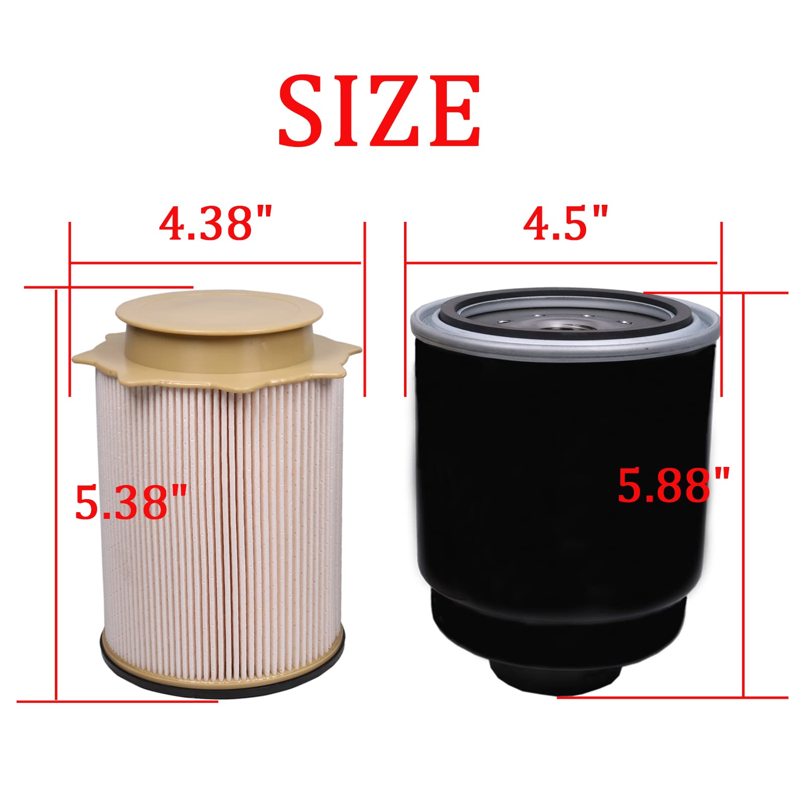 Fuel Filter Water Separator Set Replacement For 2013-2018 Dodge Ram 6.7L Cummins 2500 3500 4500 5500 Turbo Diesel Engines Replac