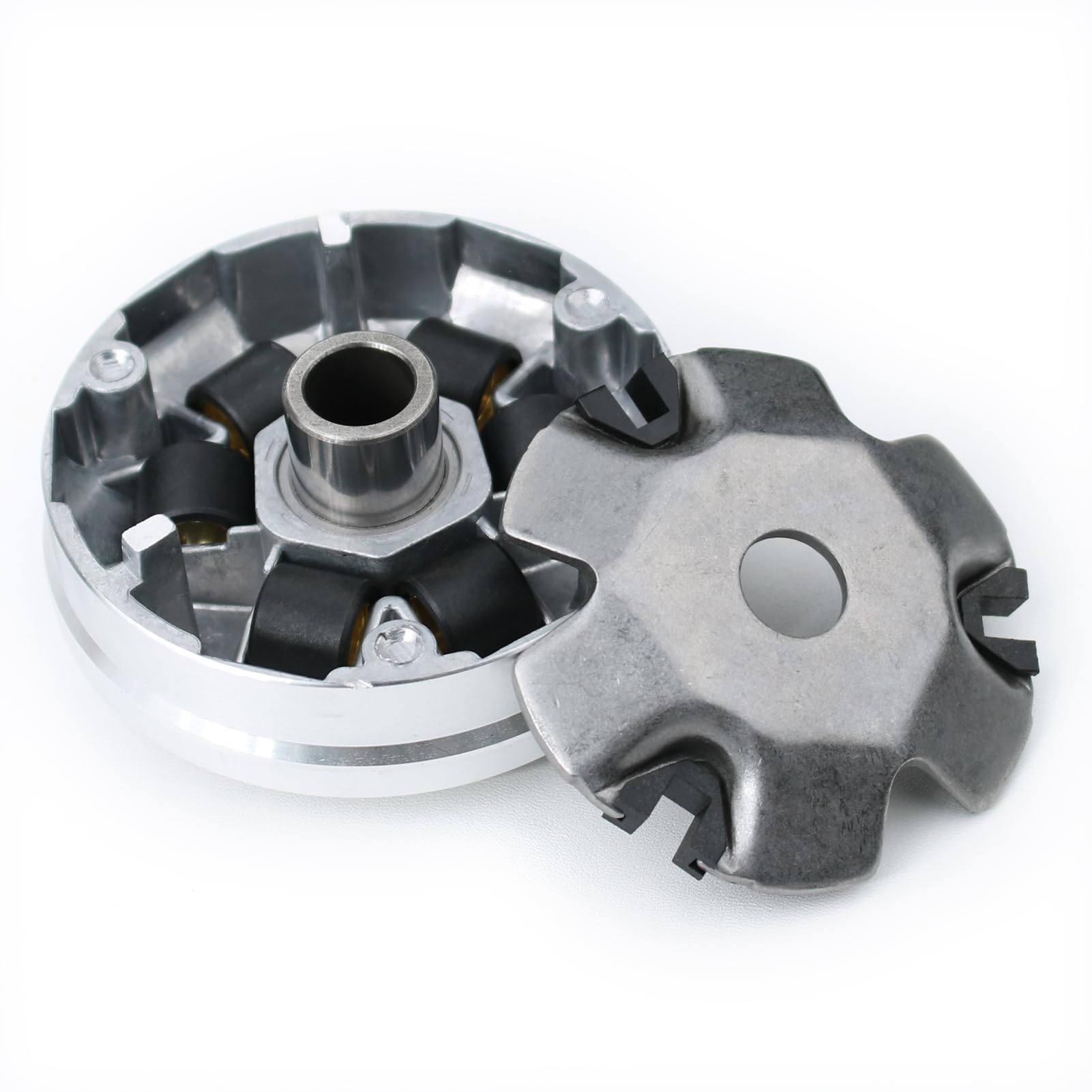 Glixal Gy6 49Cc 50Cc Scooter Moped Complete Variator Kit With 6.5G Roller Weights, Front Clutch Drive Pulley For 139Qmb 139Qma E