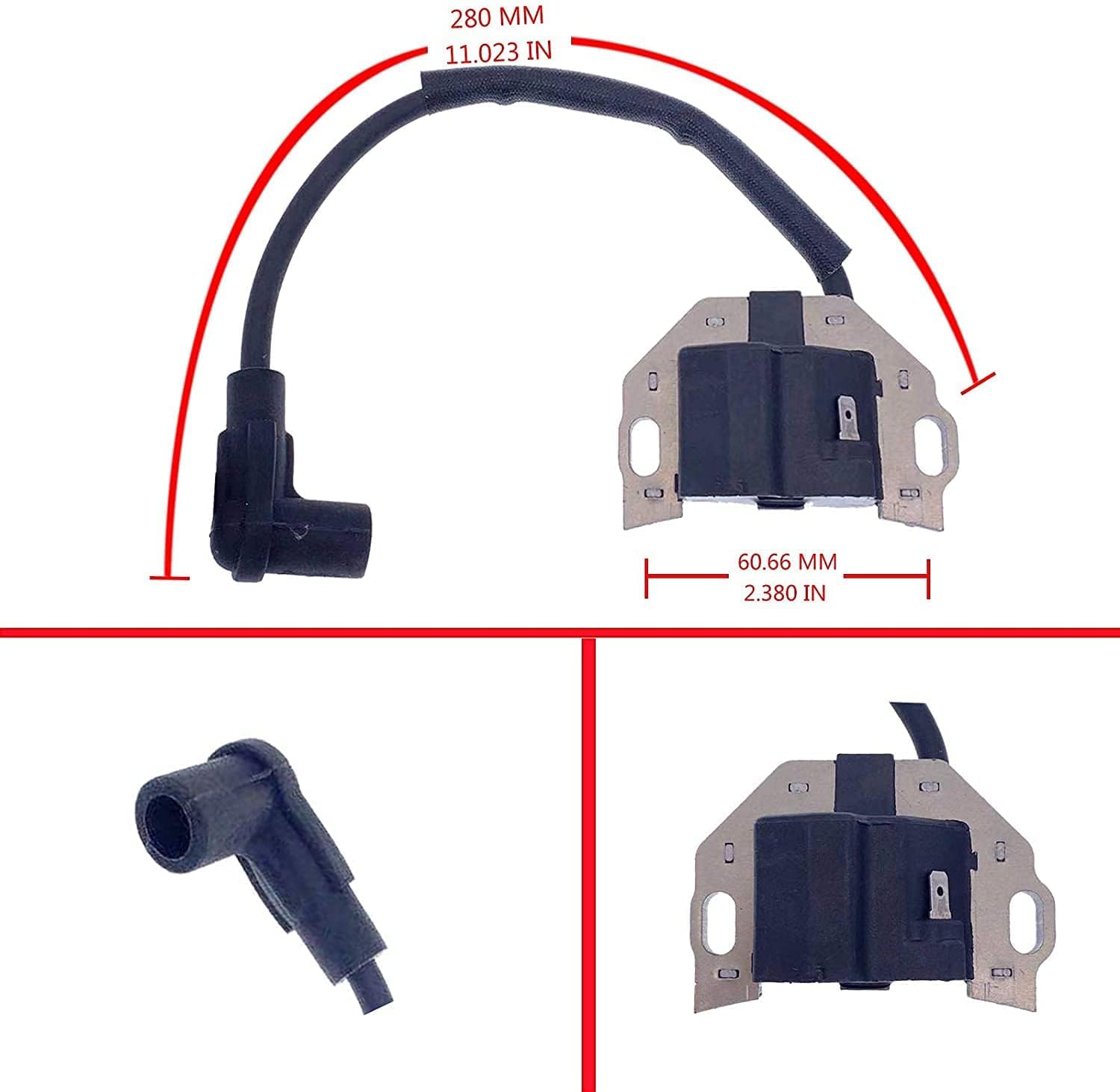 INPWOC 2pcs 21171-0743 Ignition Coil for Kawasaki FR730V FX691V FR691V FR651V FX801V FX850V FX751V FX651V FS541V FS481V FS600V F