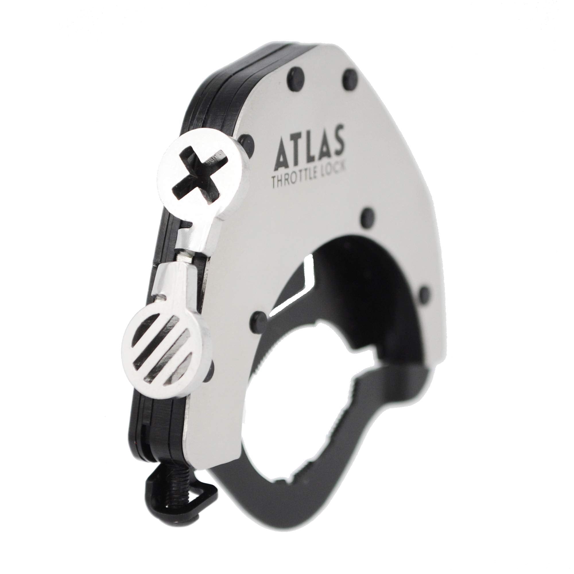ATLAS Throttle Lock - A Motorcycle Cruise Control Throttle Assist, POLISHED (Top Kit)