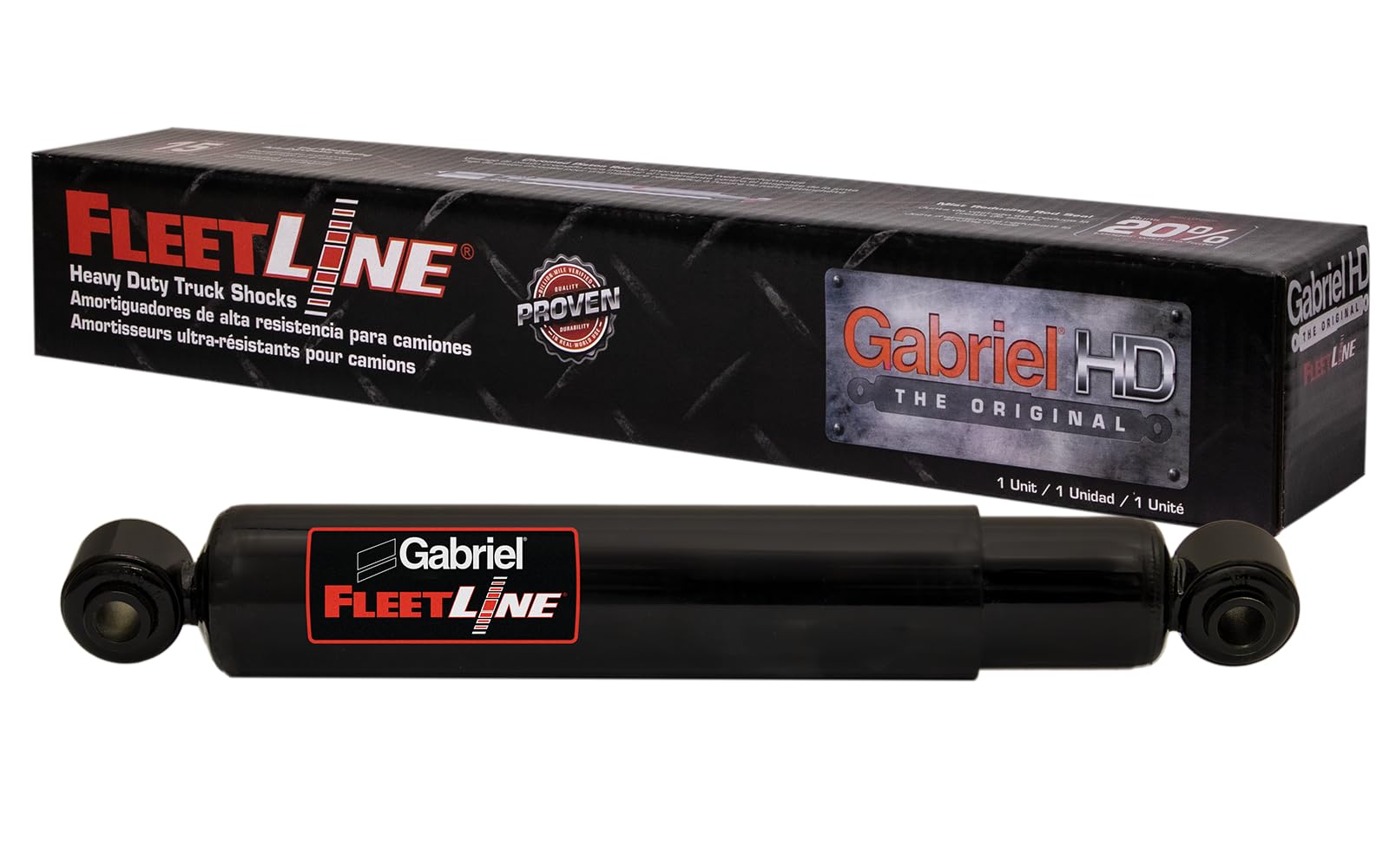 Gabriel 85043 Fleetline Heavy Duty Front/Rear Shock Absorbers For Freightliner Fc70, Fc80, Fl50, Fl60, Fl70, Fl80, Xcs; Hendrick