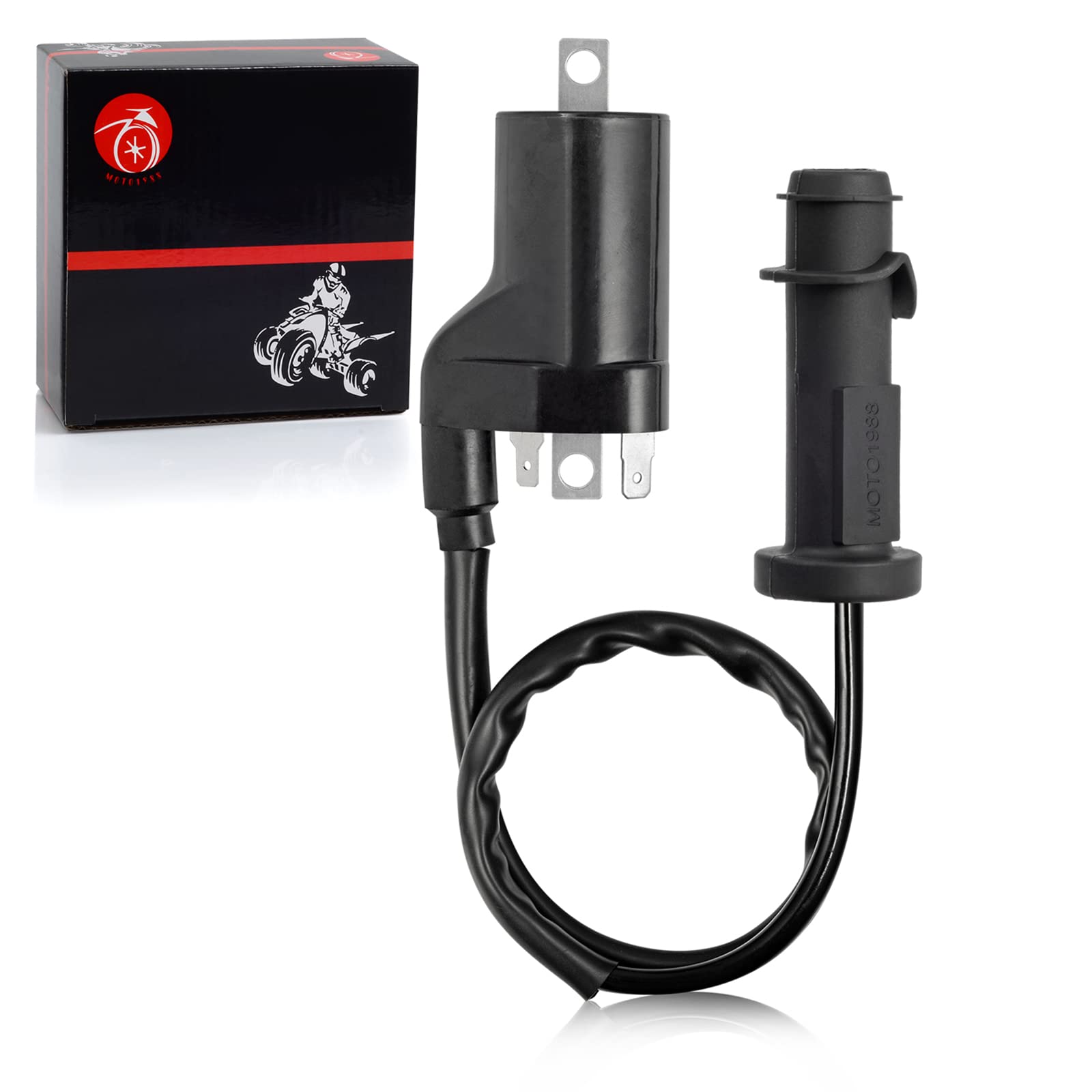 Ignition Coil Pack & Spark Plug Cap Compatible With Arctic Cat 550 700 1000 2009-2016 Prowler Xt 550 2011-2014 Prowler Xtx 700 2008-2012 Prowler Xtz 1000 2009-2014 0824-043 0824-049