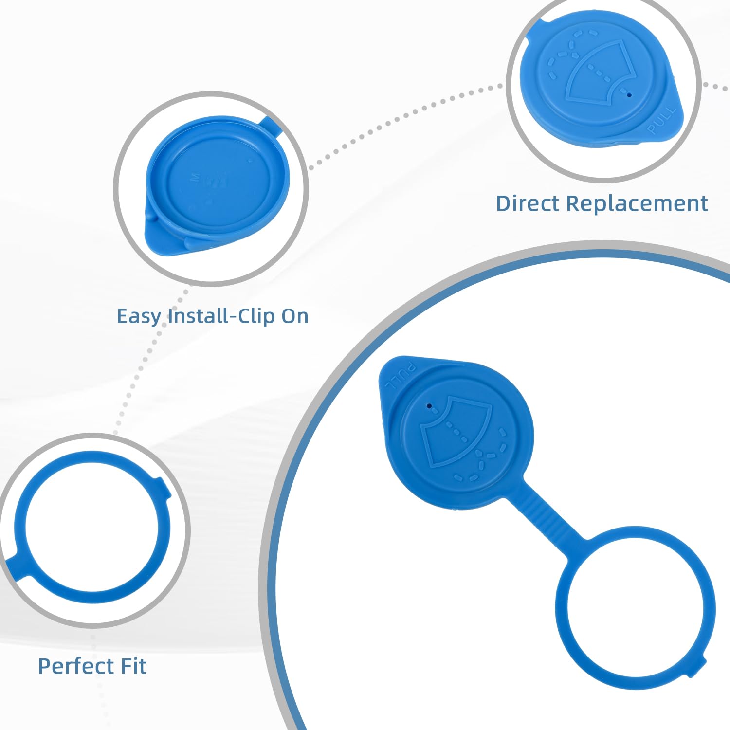 OKPARZ Compatible for Windshield Wiper Washer Fluid Reservoir Cap Acura MDX RDX ILX Honda Civic Odyssey CR-V Accord Civic 38513-