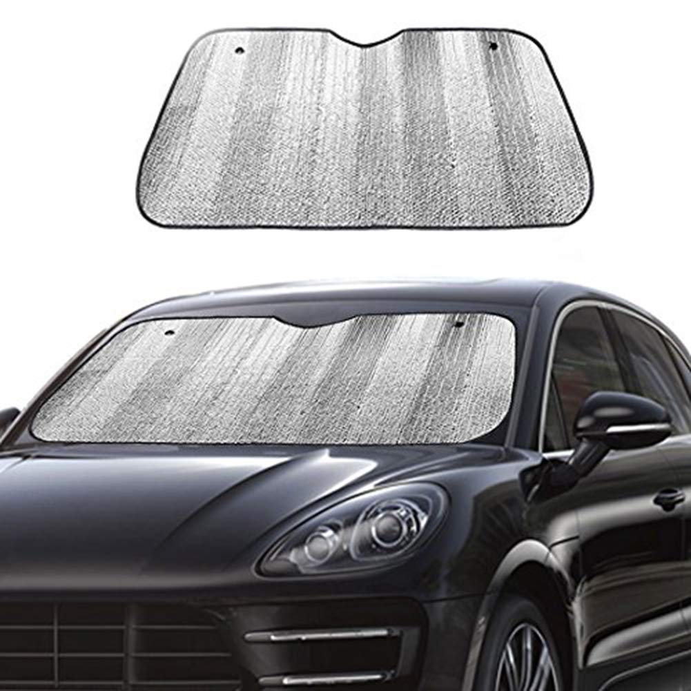 Big Ant Car Windshield Sunshade Uv Ray Reflector Auto Window Sun Shade Visor Shield Cover, Keeps Vehicle Cool- Sliver (55'' X 27