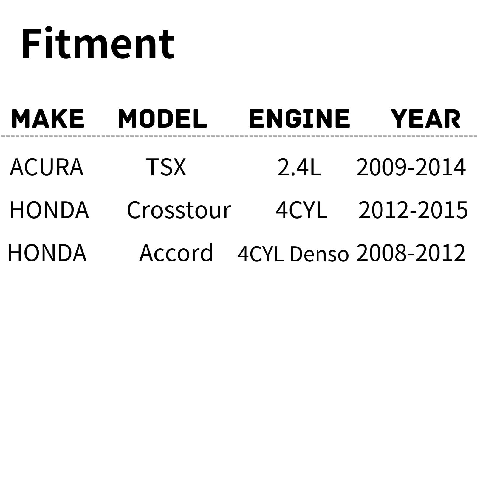 TYG OE Replacement(CAPA Quality) Cooling Fan Extra Silent for 2008-2012 Honda Accord 4CYL Denso/ 2012-2015 Crosstour4CYL/ 2009-2