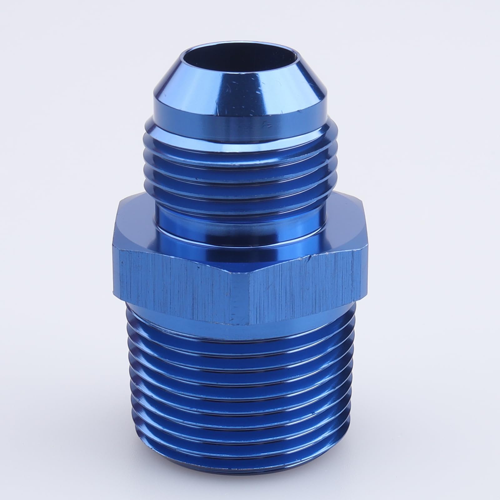 Ac Performance Male 3/4'' Npt To -10 An Flare Adapter Straight Aluminum Blue