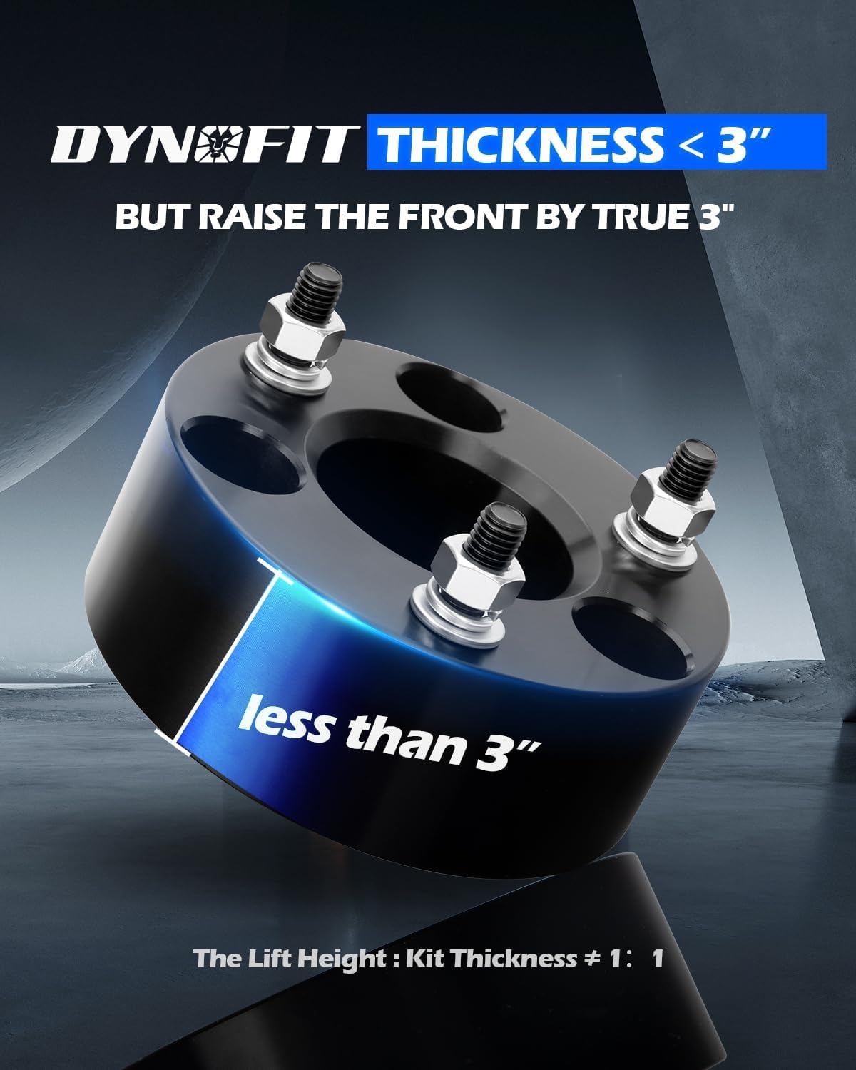 Dynofit 3'' Leveling Lift Kits For 2006-2023 Dodge Ram 1500 4Wd, 2005-2011 Dodge Dakota 2Wd 4Wd, Raise 3 Inch Front Strut Spacer