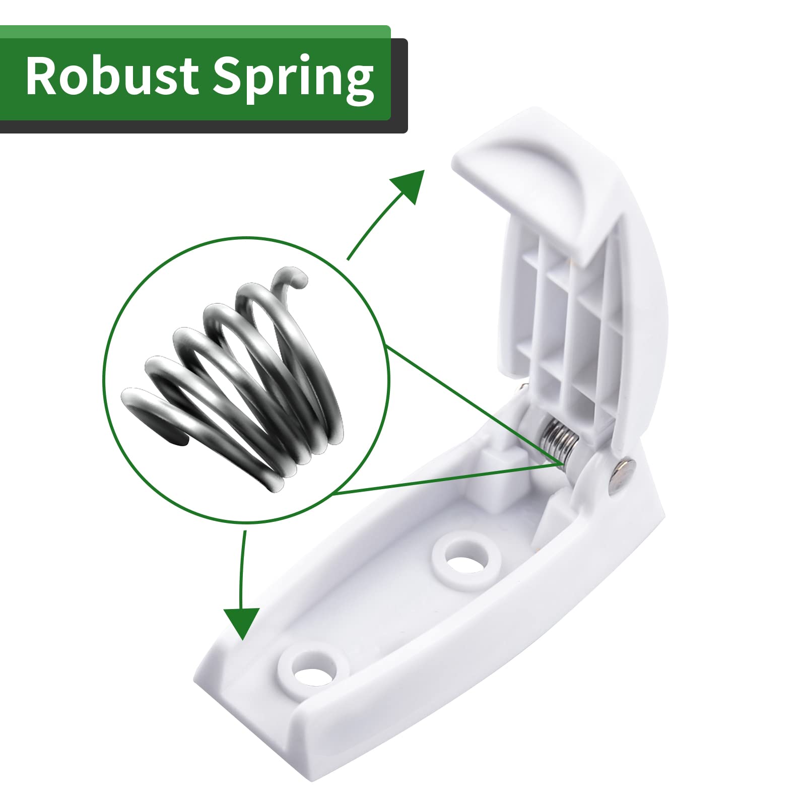 Rvguard Rv Door Holder, 2Pcs White Camper Door Holder, Keep The Baggage Door Open, For Rv, Trailer, Camper Vans