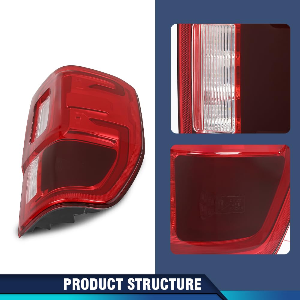 Pit66 Led Tail Lights Taillight Assembly Pair Compatible With Ford Ranger 2019-2023 With Blind Spots Models Kb3Z-13405-G, Kb3Z-1