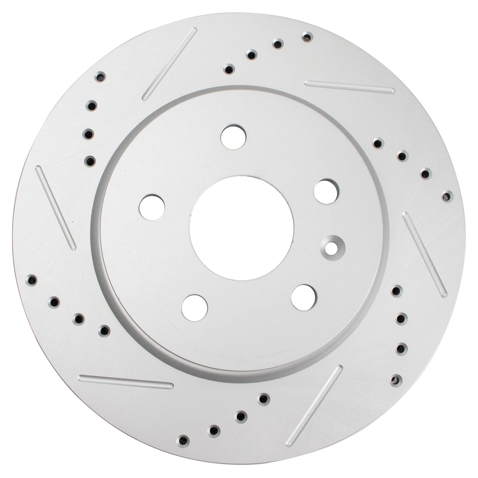 Trq Rear Performance Drilled & Slotted Brake Rotor Compatible With Gm