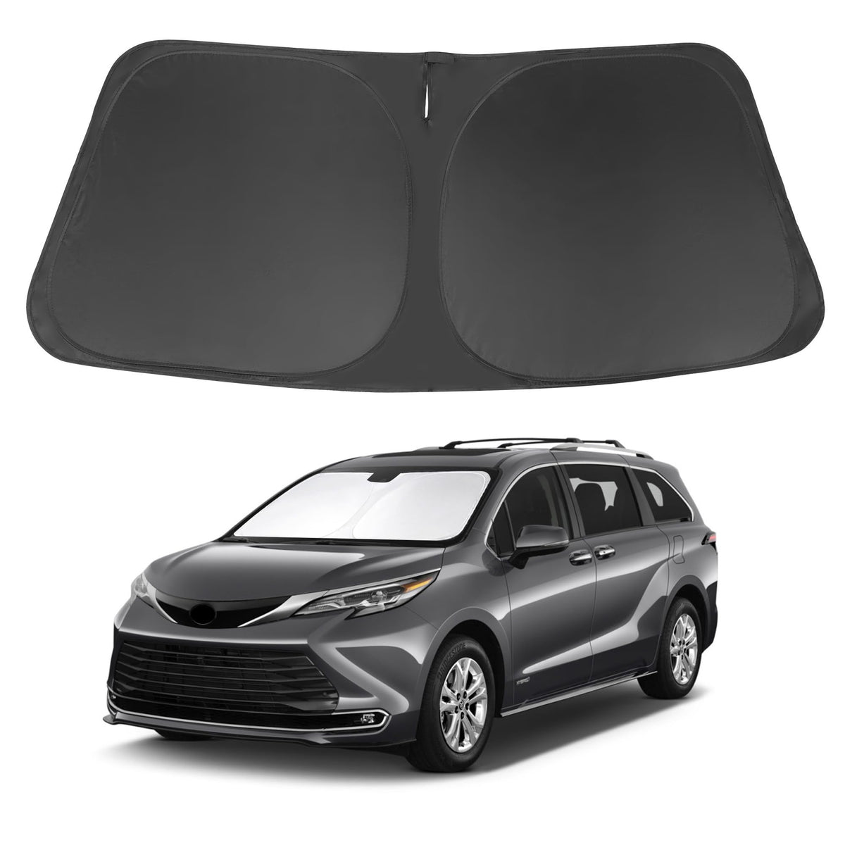 Windshield Sun Shade Compatible With 2021 2022 2023 2024 2025 Toyota Sienna Mini Van Accessories Sunshade Shield Keep Car Interi