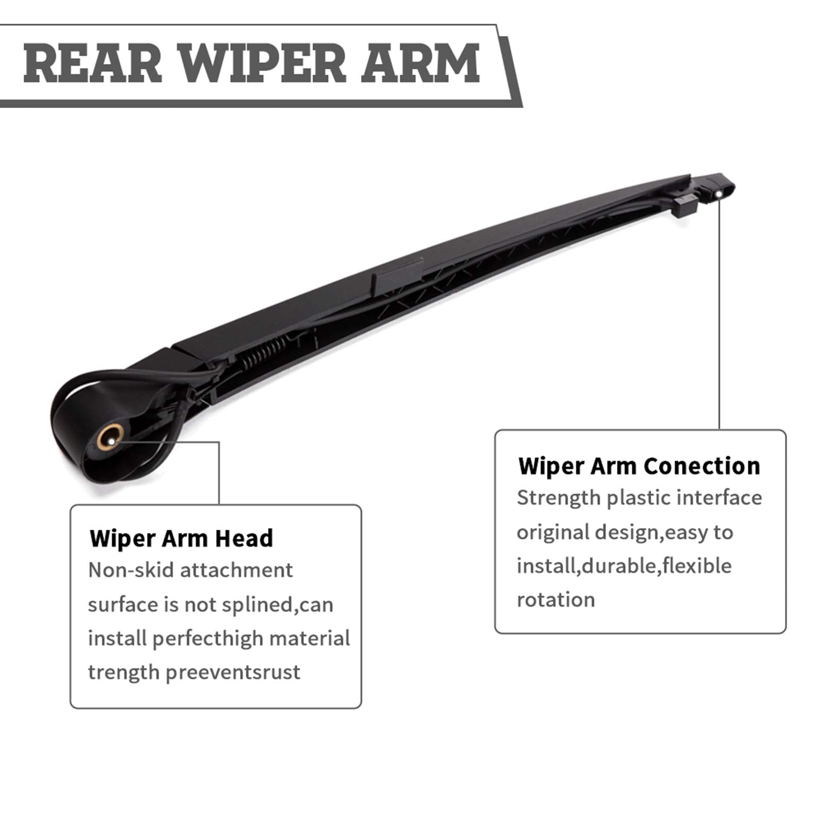 Hodee Rear Wiper Arm Blade Nut Set Replacement For Chevrolet Chevy Tahoe Suburban 2007-2014, Gmc Yukon Denali Xl,Cadillac Escala