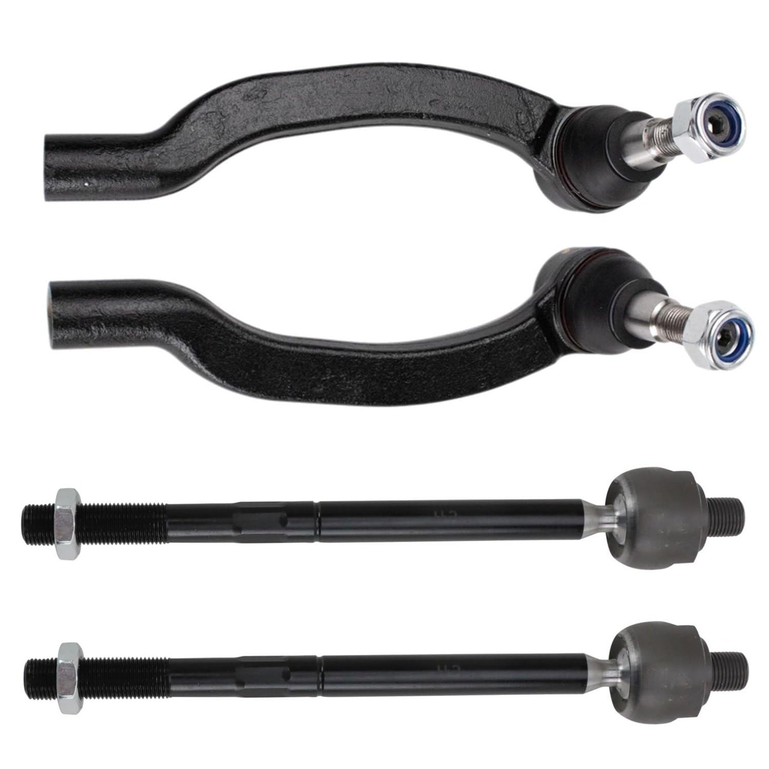 TRQ Front Inner and Outer Tie Rod Set Compatible with 2014-2021 Ram ProMaster 1500 ProMaster 2500 ProMaster 3500