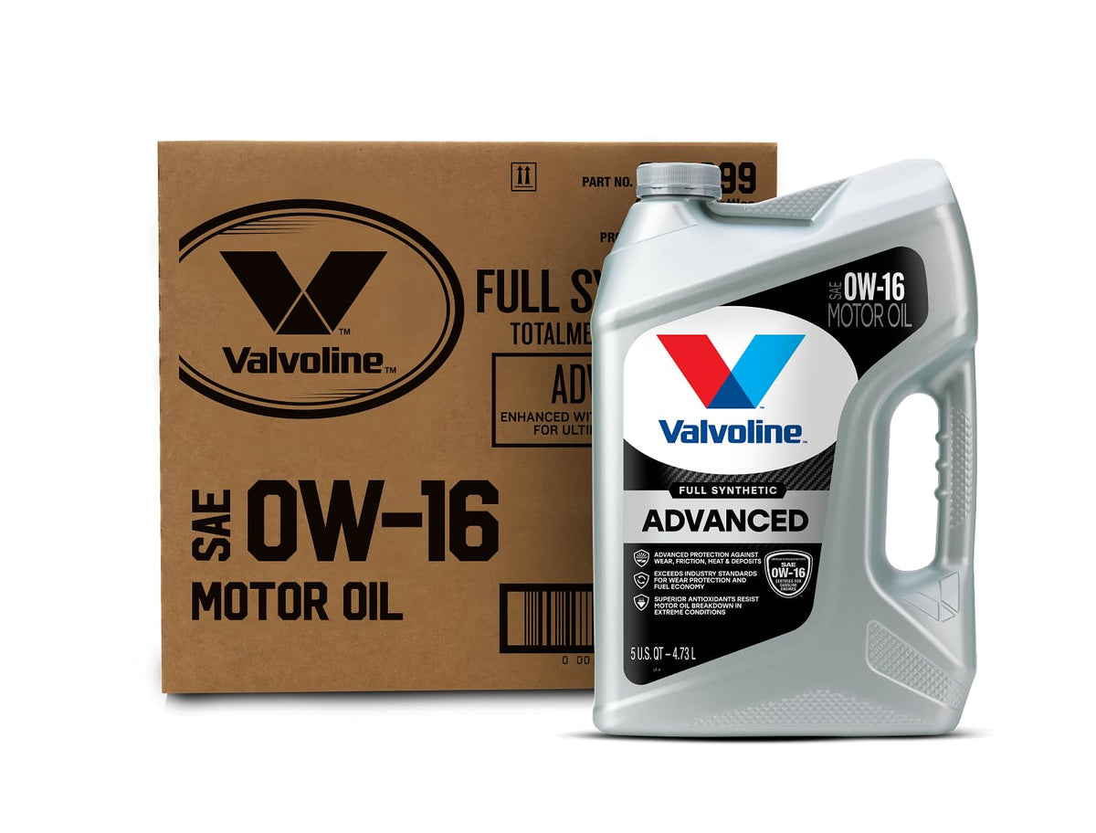 Valvoline Advanced Full Synthetic Sae 0W-16 Motor Oil 5 Qt, Case Of 3