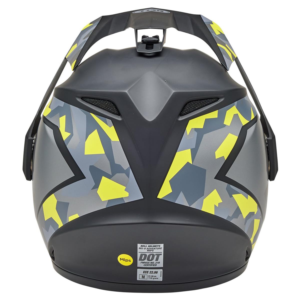 Bell Mx-9 Adventure Mips Dirt Helmet (Matte Mesa Black/Yellow Camo - Medium)