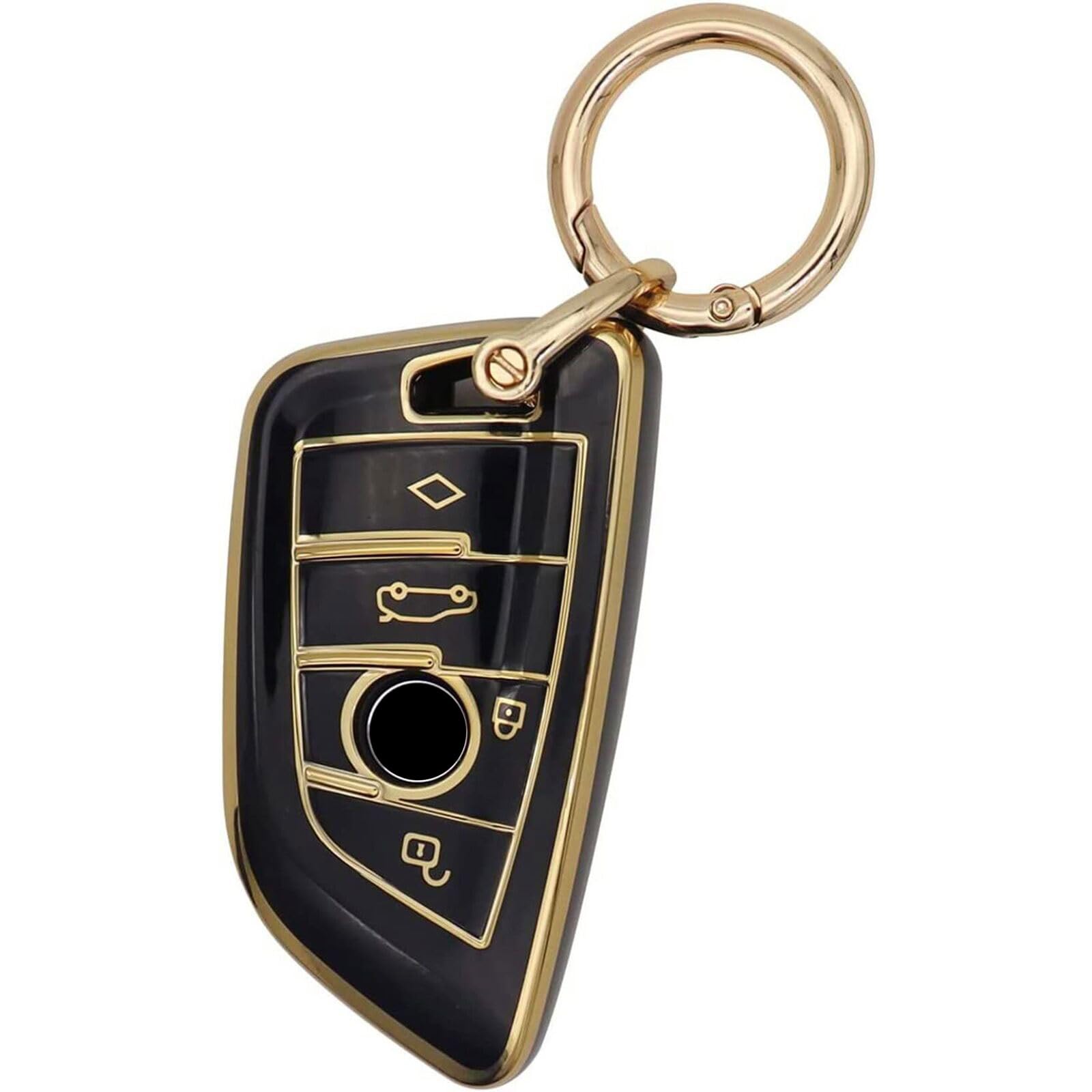 Elegananccy For Bmw Key Fob Cover Key Case Shell Rings For Bmw 2 5 6 7 Series X1 X2 X3 X5 X6 X7 Premium Anti-Dust Anti-Break Pro