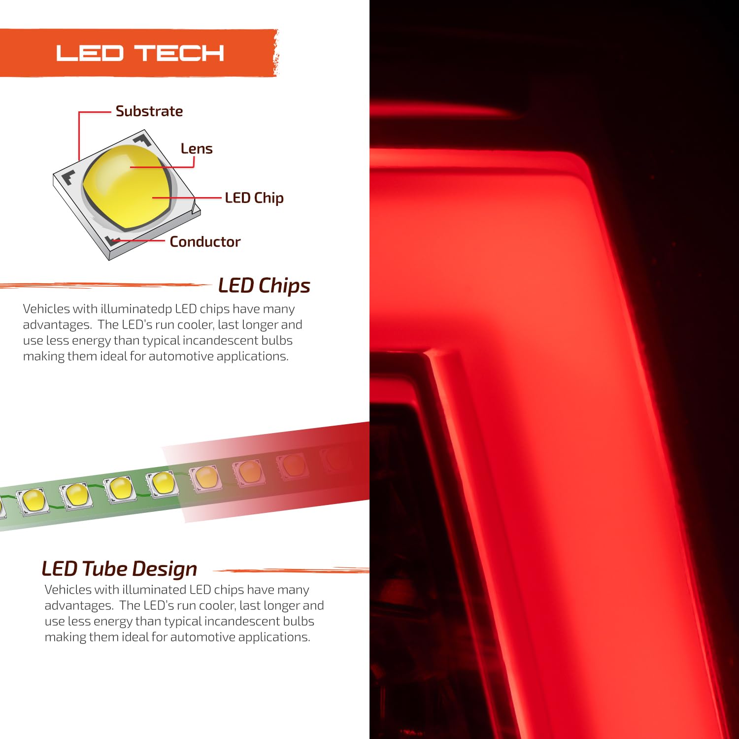 Akkon - For 03-06 Silverado 05-07 Silverado Hybrid Pickup Truck Black Smoked Rear V2 Led Tail Lights Brake Lamps