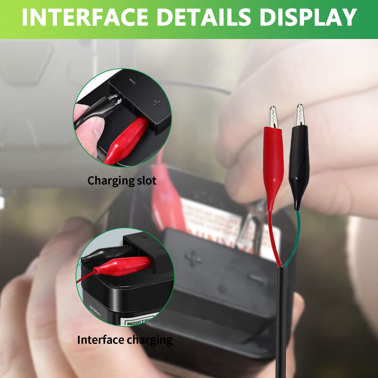Bouge 6 Volt Battery Charger For Moultrie Battery, Experpower Battery, Motorcycle Battery, Interatate Batteries, Wildgame Innovations, Mighty Max Battery, Deer Feeder Battery Charger