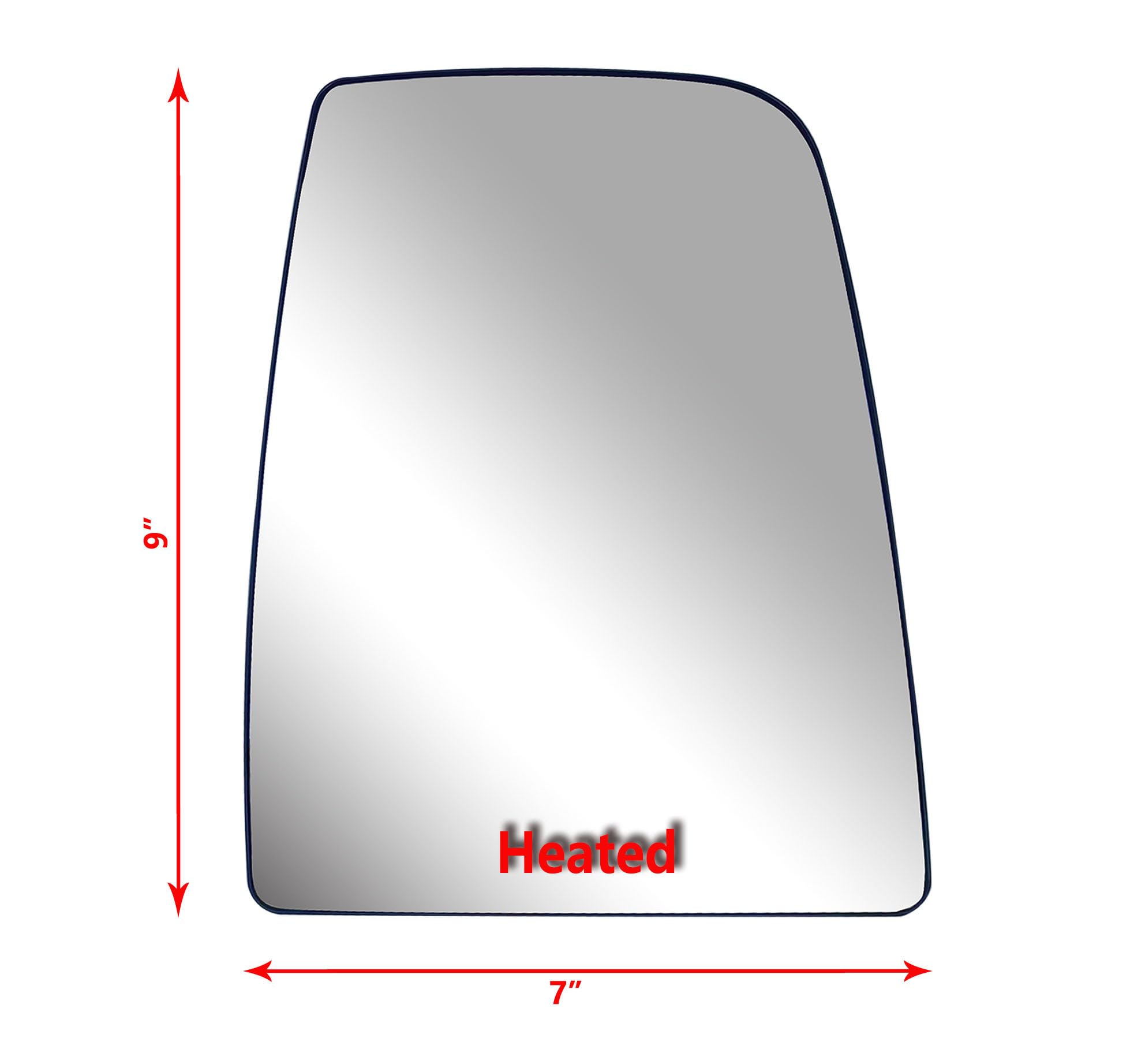 Replacement Passenger Right Side Mirror Upper Glass With Headted And Plate Fit Ford Transit 150 250 350 From 2015 To Onward