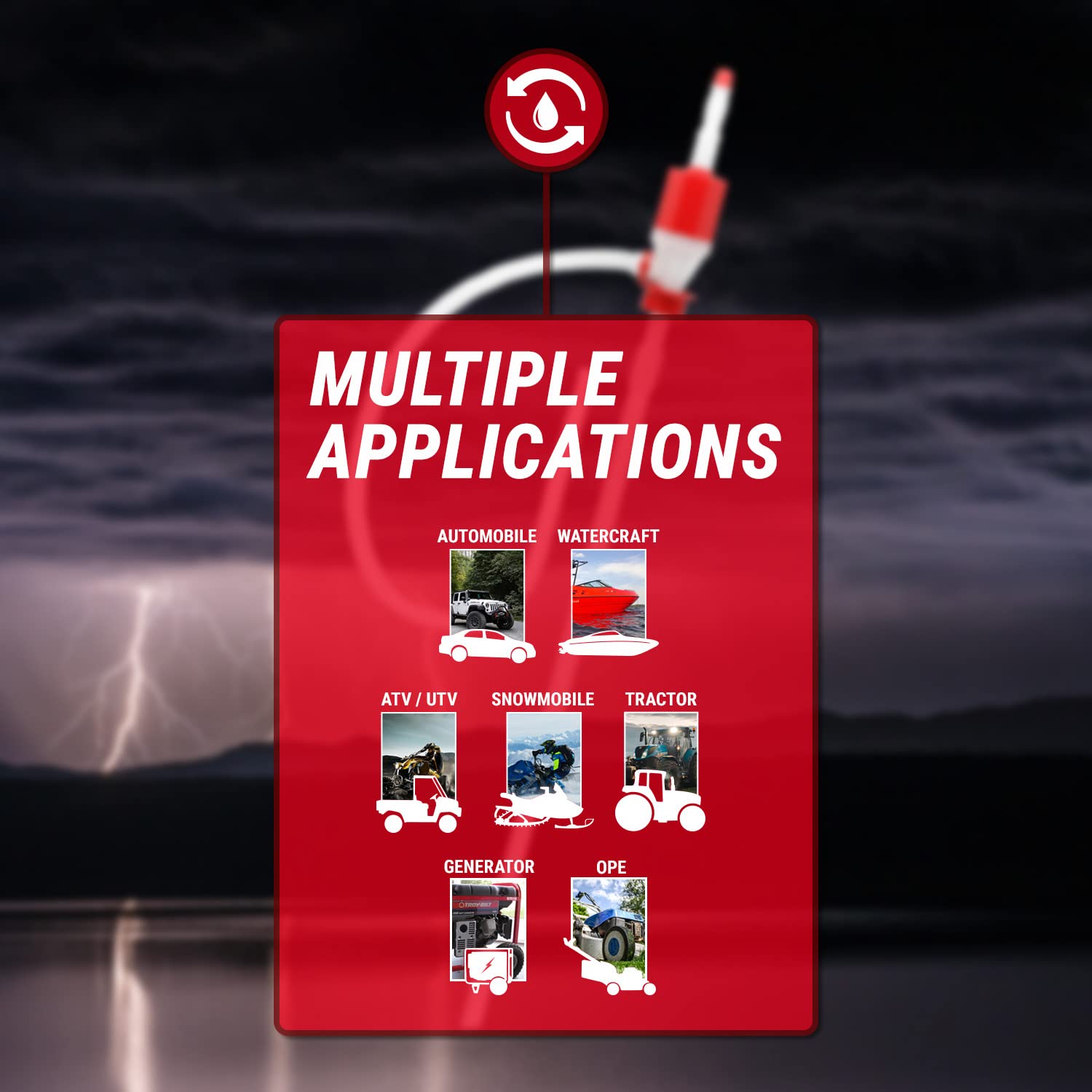 TERA PUMP Adjustable Length Portable Lightweigtht Siphon Transfer Pump for Drinking Water, Oils, E85, E15, Gasoline, Diesel, Mil