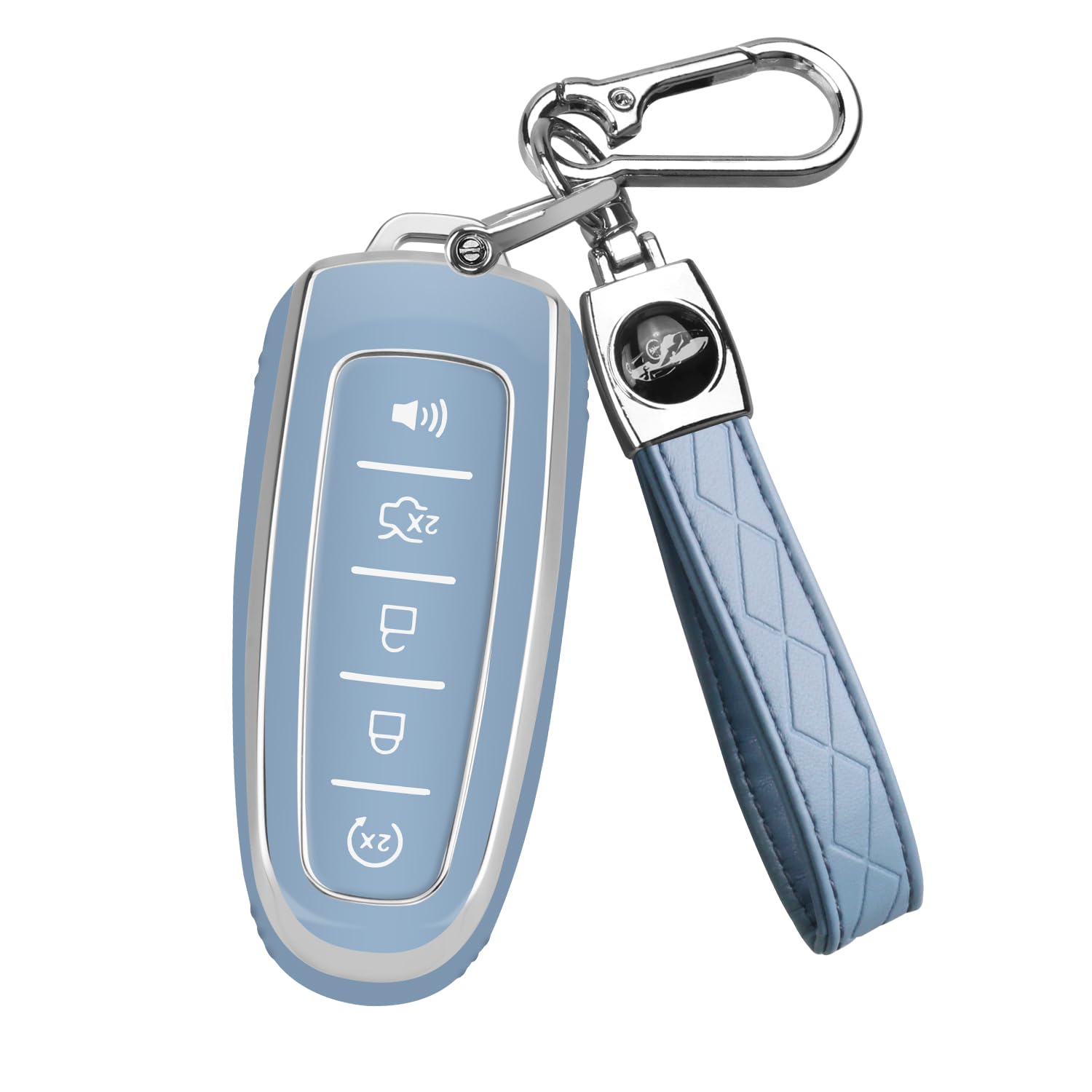 Qbuc For Ford Key Fob Cover,Soft Tpu Car Key Case Protector With Keychain Compatible With Ford C-Max Edge Escape Expedition Expl