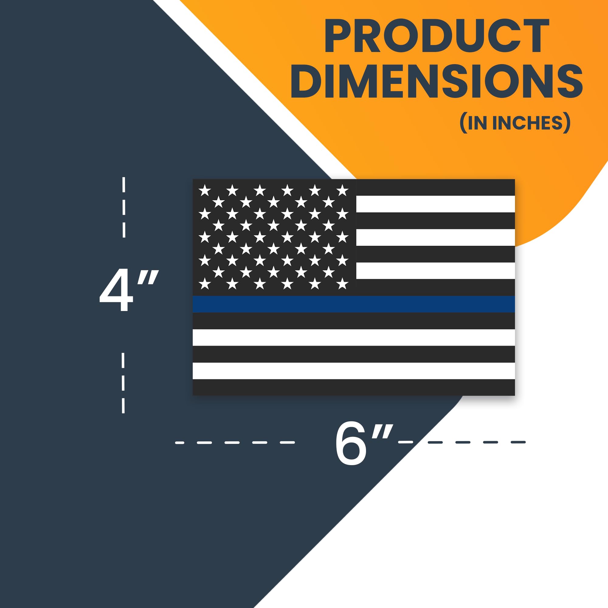 Magnet Me Up Thin Blue Line American Flag Magnet Decal, 4X6 Inch, Heavy-Duty Automotive Magnet For Car, Truck, Suv, Show Your Su