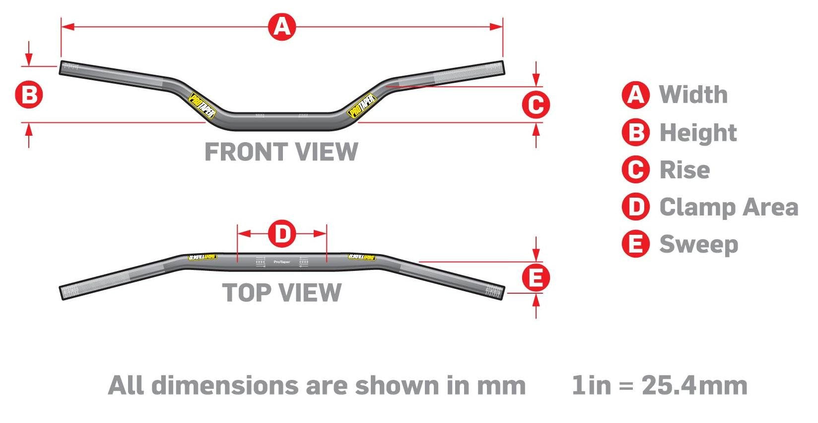 Pro Taper Se Series 7/8' Standard Handlebars - Atv Mid/Jet Black