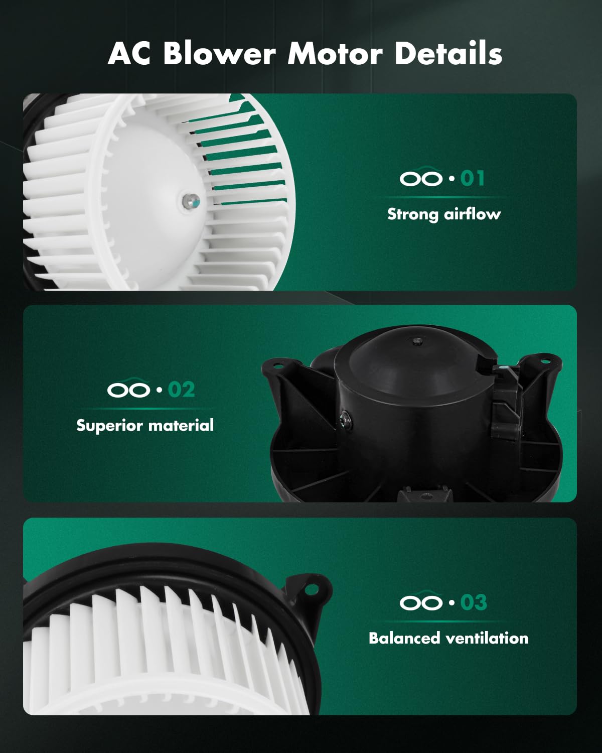 Scitoo 700121 Hvac Blower Motor With Fan Cage For Lincoln For Town Car V8 4.6L 2003 2004 2005 2006 2007 2008 2009 2010 2011