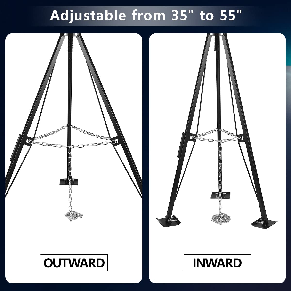 A-Karck Gooseneck Tripod Stabilizer For 5Th Wheel Or Trailer, Fifth Wheel Adjustable Tripod Stabilizer With 7500Lb Load Capacity