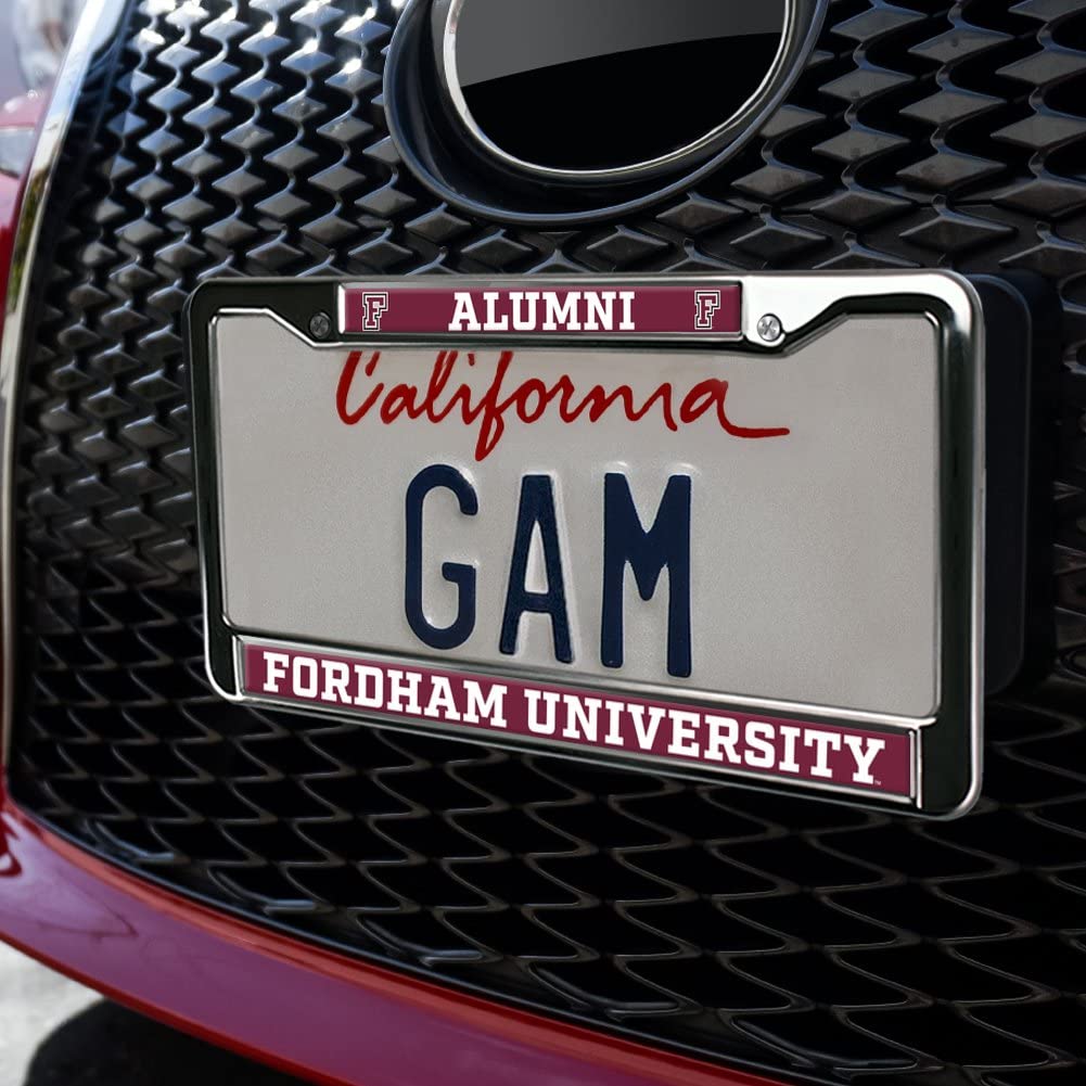GRAPHICS & MORE Fordham University Alumni Metal License Plate Frame - Full Size, Standard, One Size, Fordham University Color