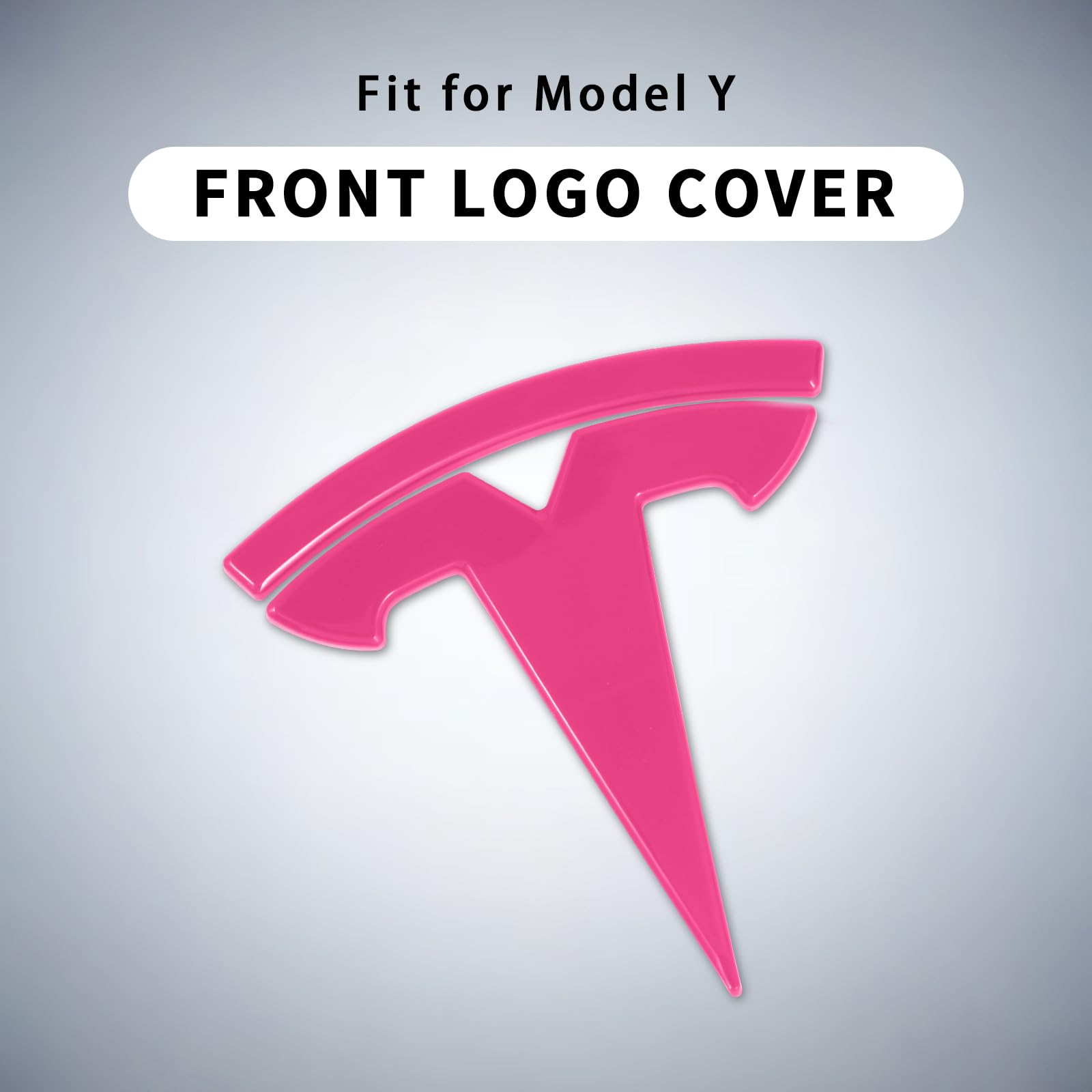 Emblem Accessories Compatible With Tesla Model Y 2023 2022 2021 3Pcs Logo Cover
